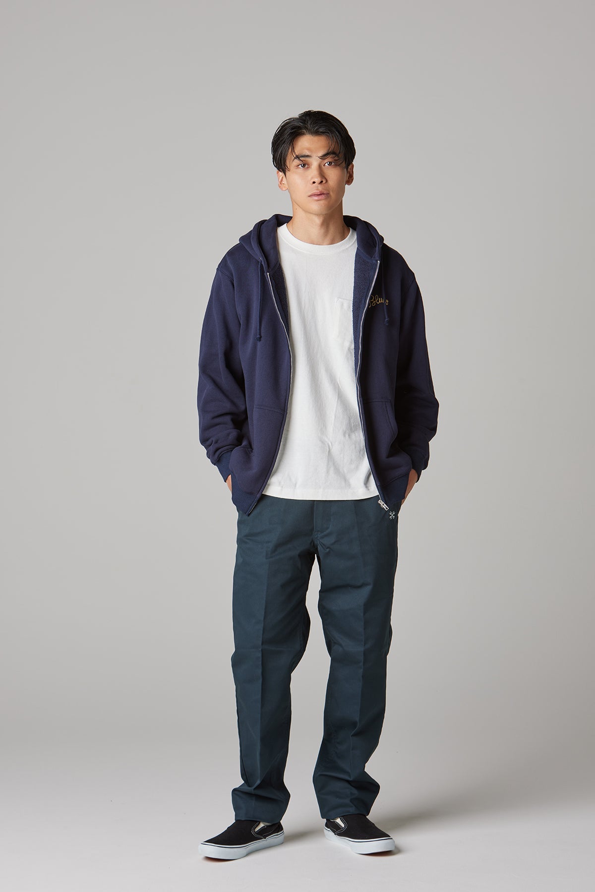 HEAVY PILE  SWEAT ZIP HOODIE -EMB-