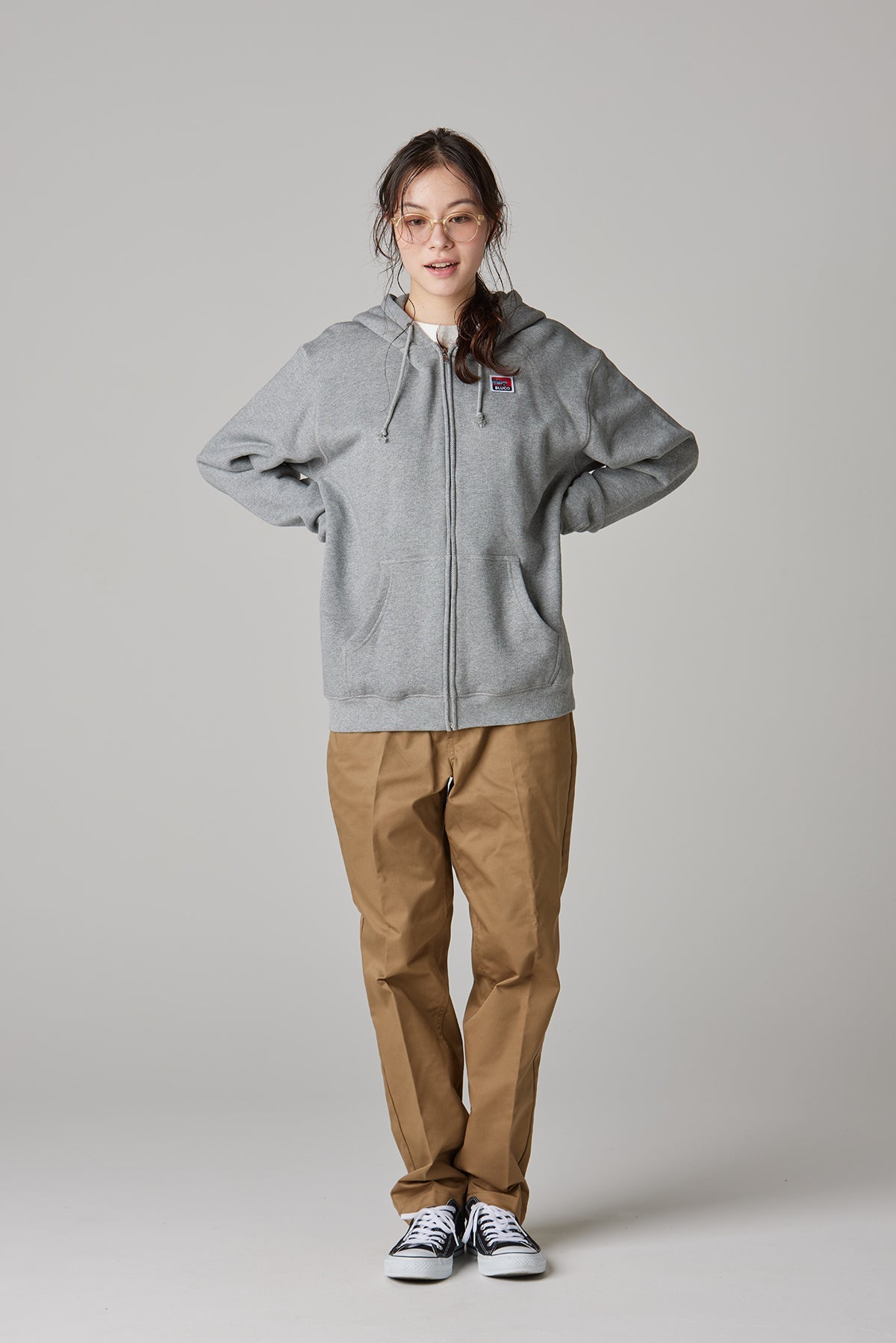 HEAVY PILE  SWEAT ZIP HOODIE -Truck-