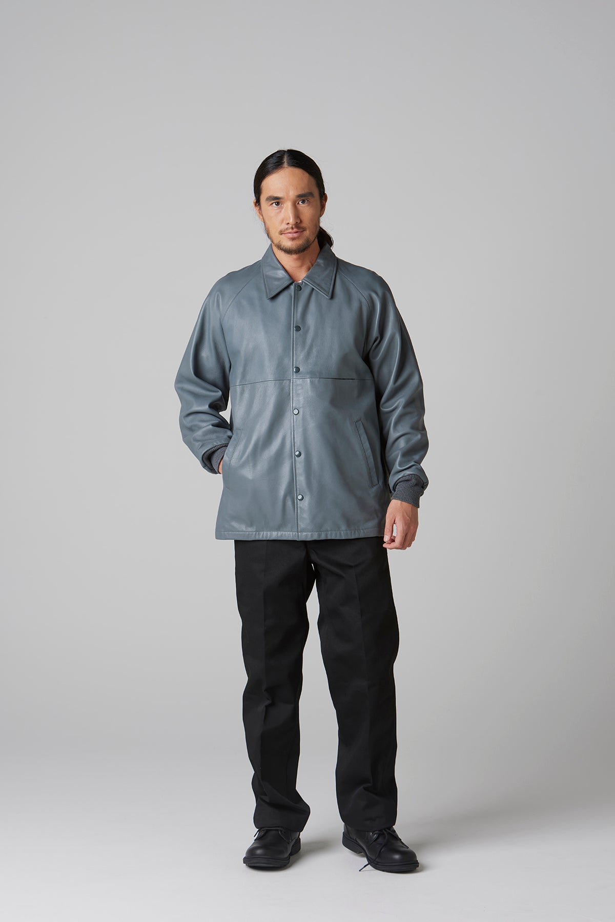 LEATHER COACH JACKET