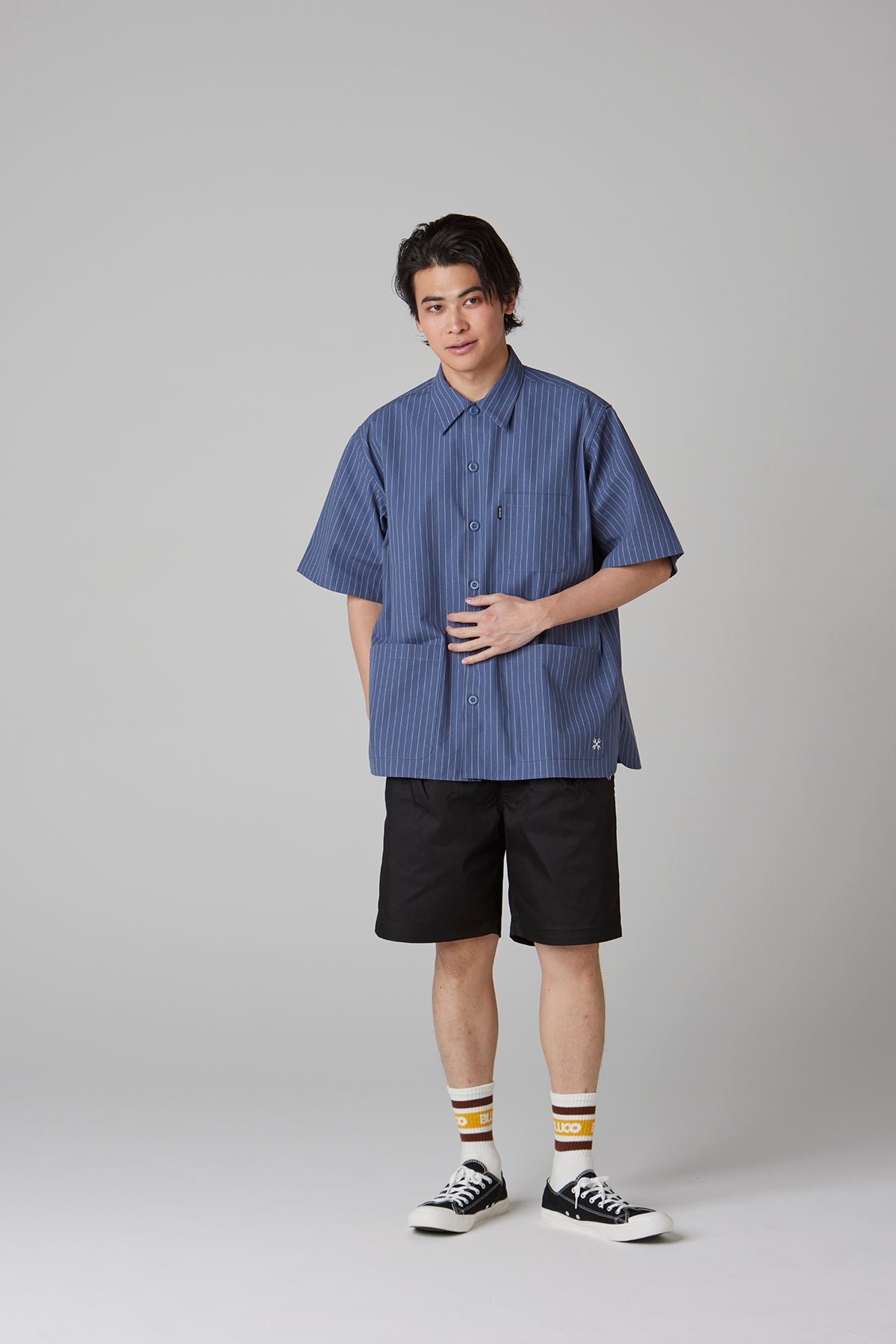 GARAGE STRIPE WORK SHIRT S/S