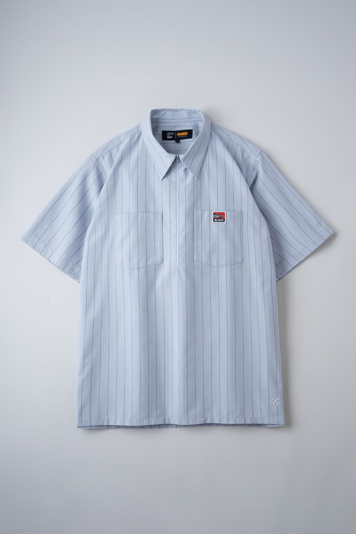 PULLOVER STRIPE WORK SHIRT S/S