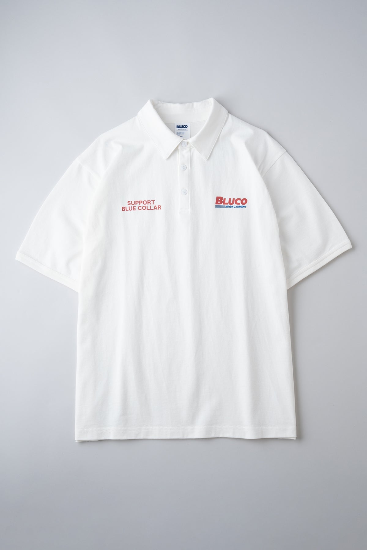 HEAVY DRY COTTON POLO NECK TEE -BWG-