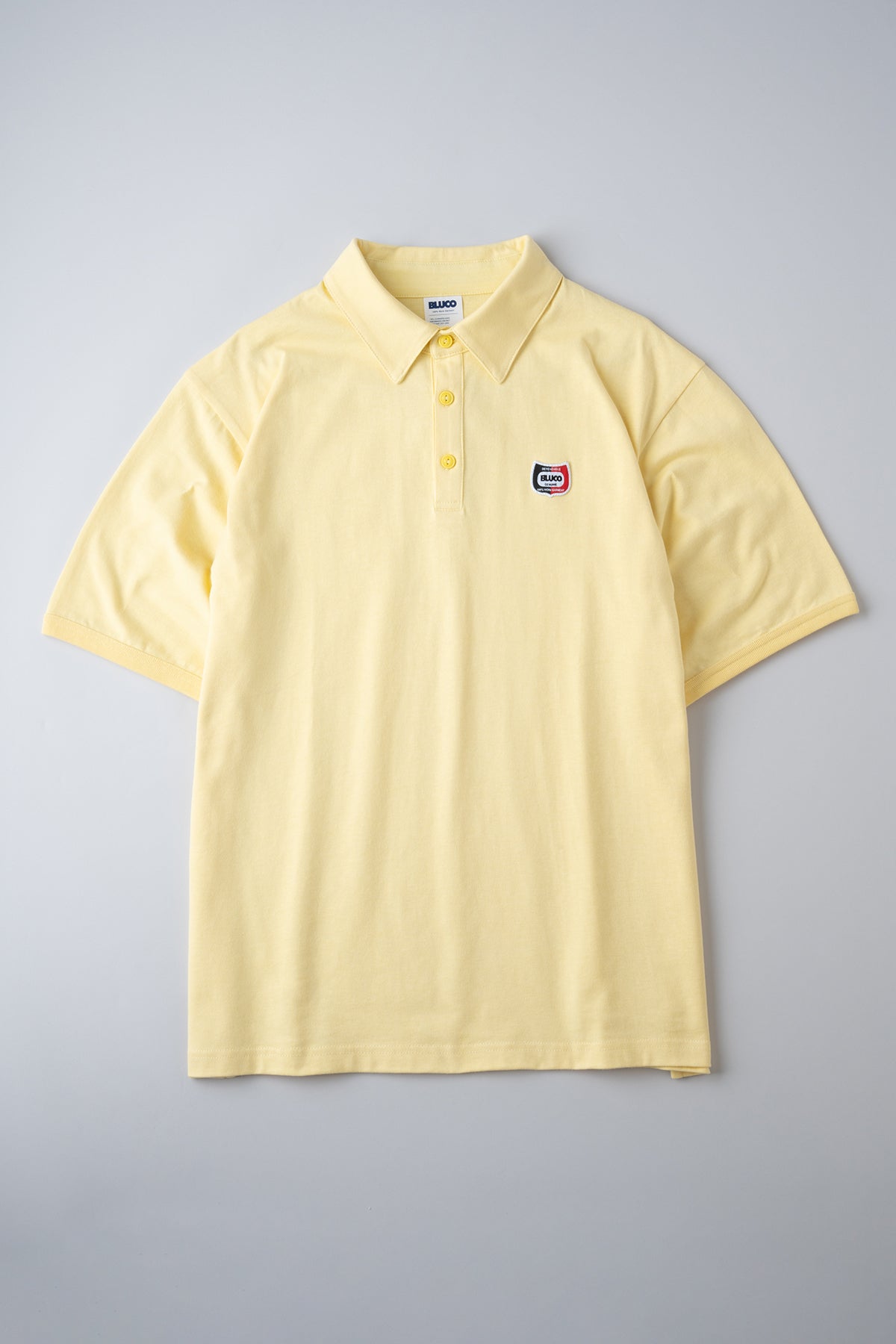 HEAVY DRY COTTON POLO NECK TEE -Champ-