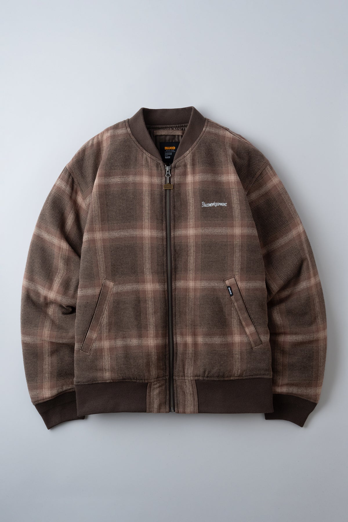 OMBRE CHECK BOMBER JACKET