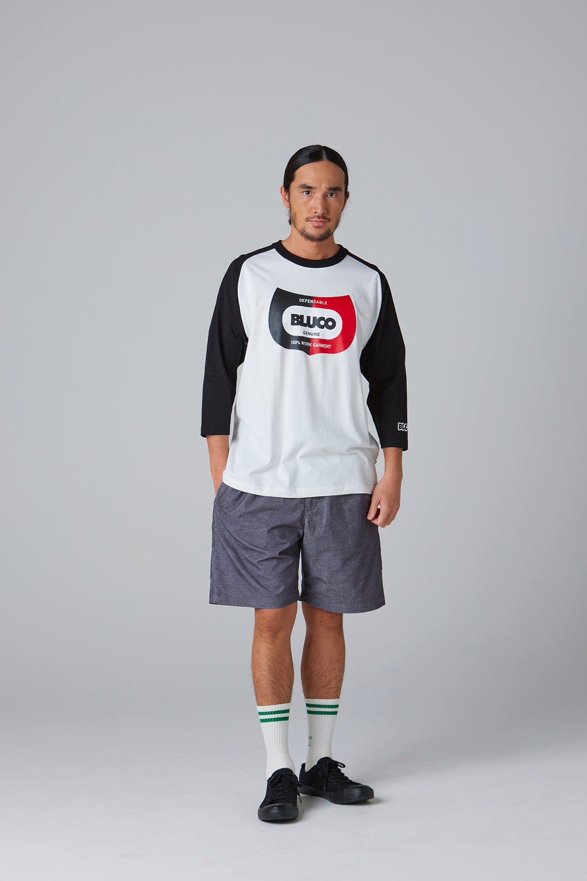 ドライコットン ラグラン3/4スリーブ Tシャツ -Champ-