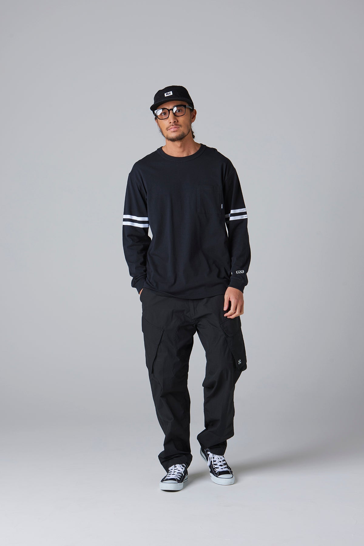 ドライコットン ポケットTシャツ L/S -Line-