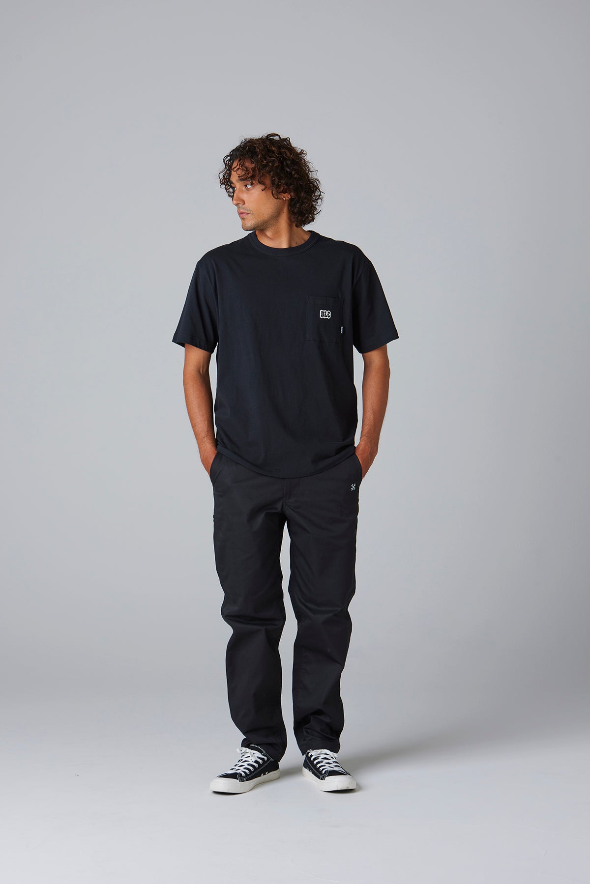 ドライコットン ポケットTシャツ -BLC-