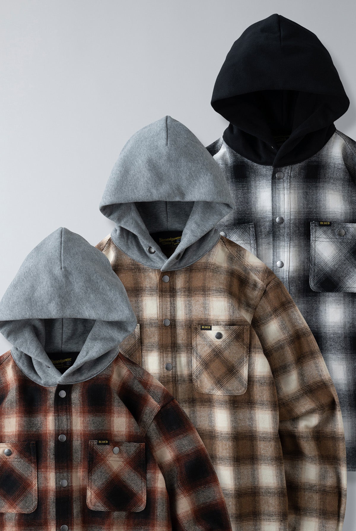 HOODED FLANNNEL SHIRT