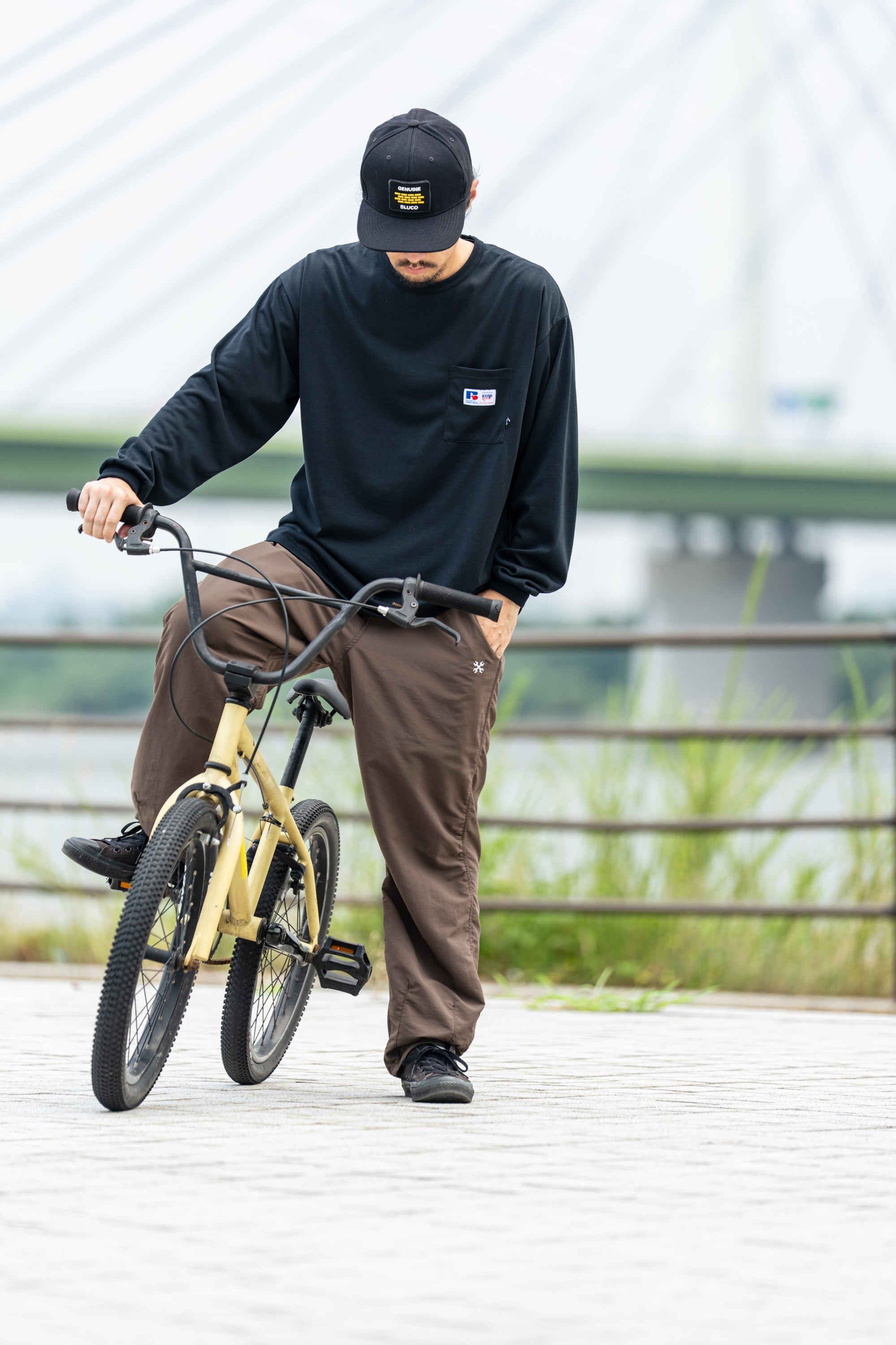ファンクション ポケット L/S Tシャツ / オーバーサイズ