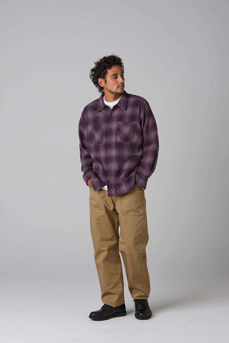 OMBRE CHECK FLANNEL SHIRT