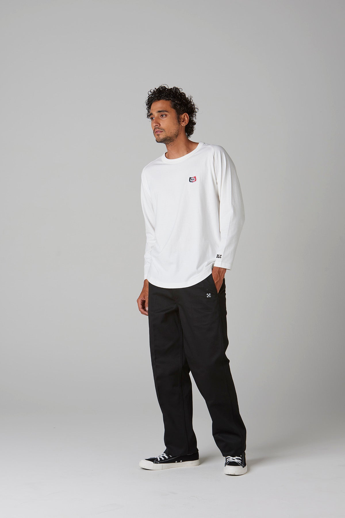 HEAVY DRY COTTON RAGLAN L/S TEE -Champ-