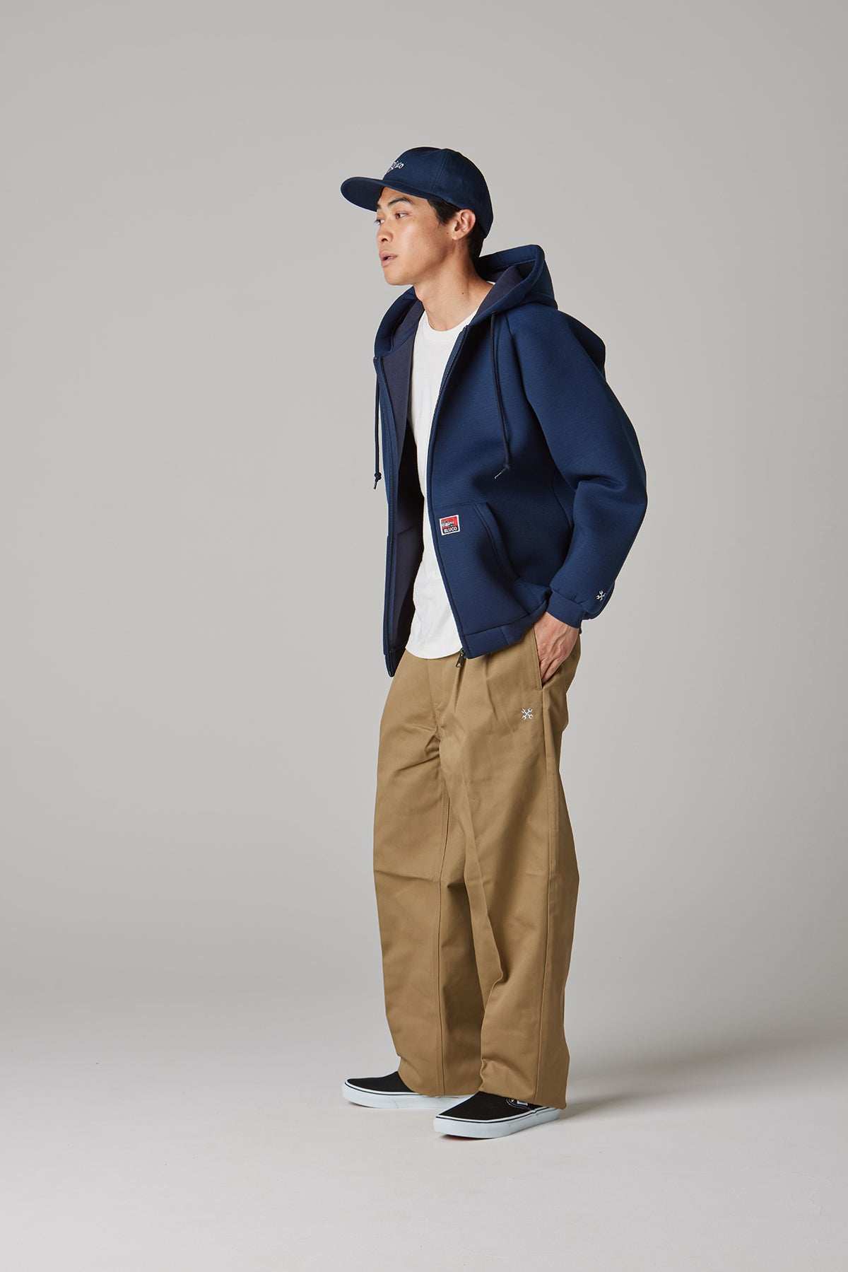 BONDING KNIT ZIP HOODIE