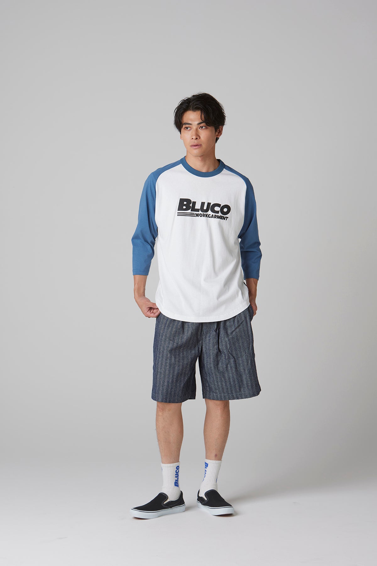 RAGLAN 3/4 TEE -BWG-
