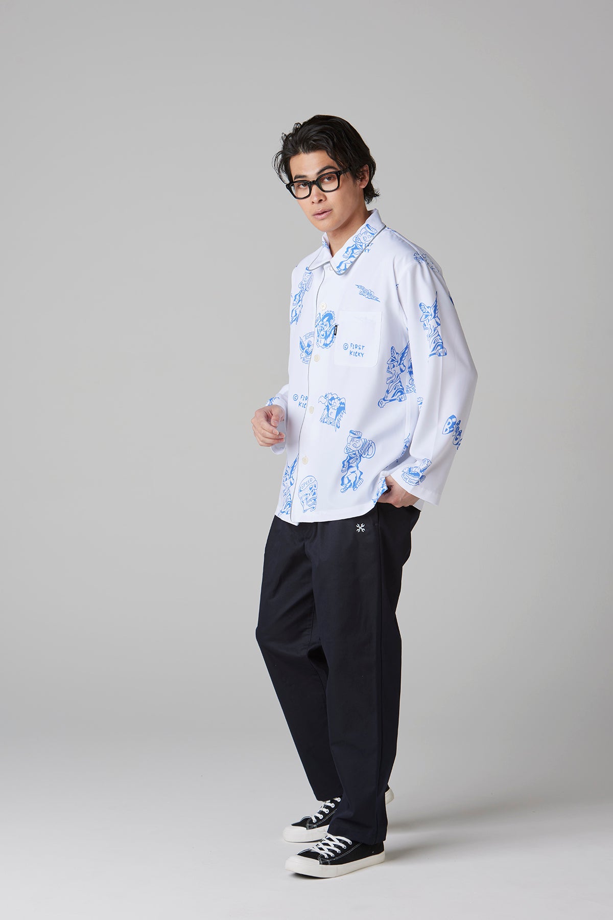 POOLSIDE SHIRT L/S -Tattoo-