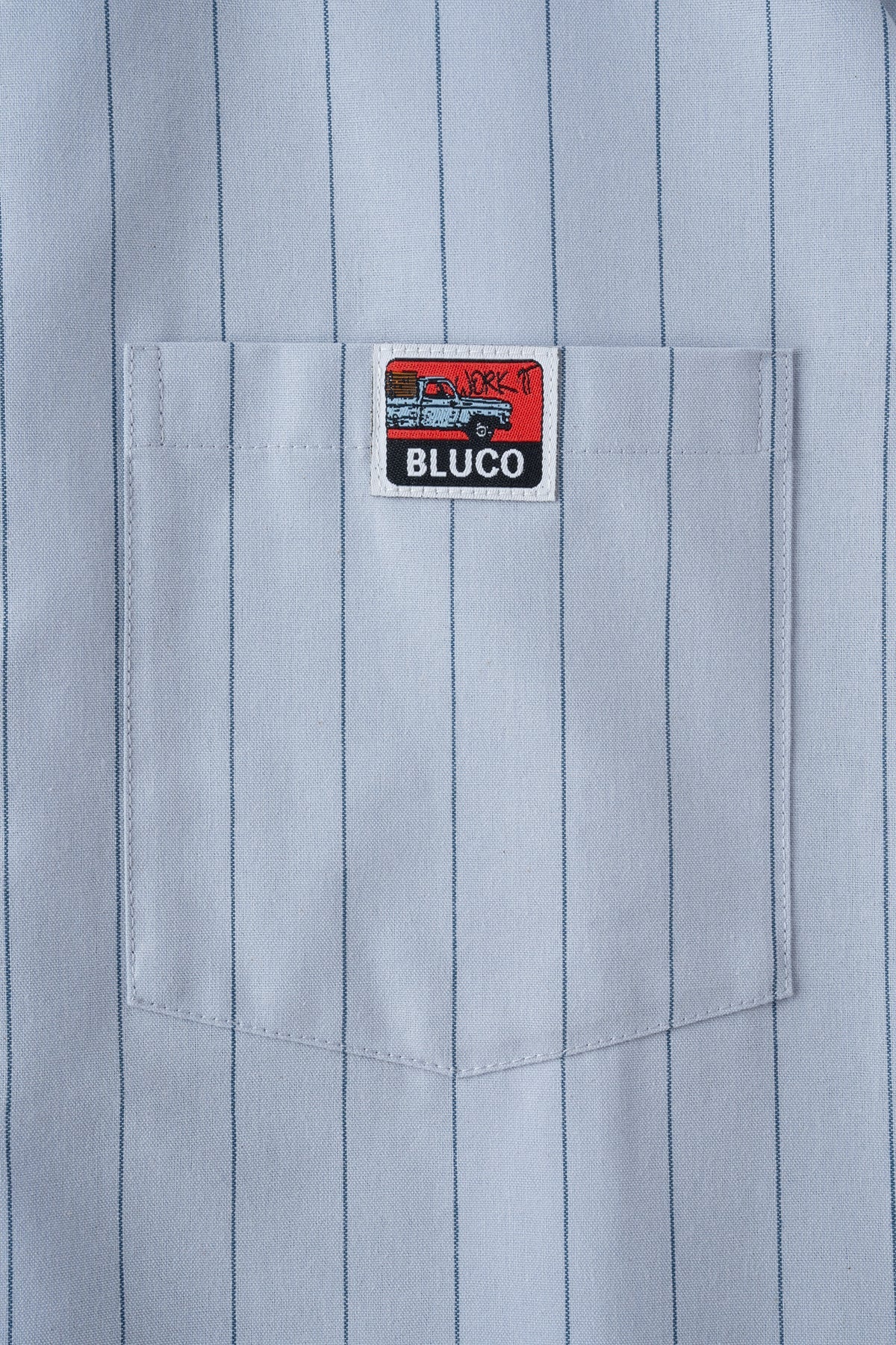 PULLOVER STRIPE WORK SHIRT S/S