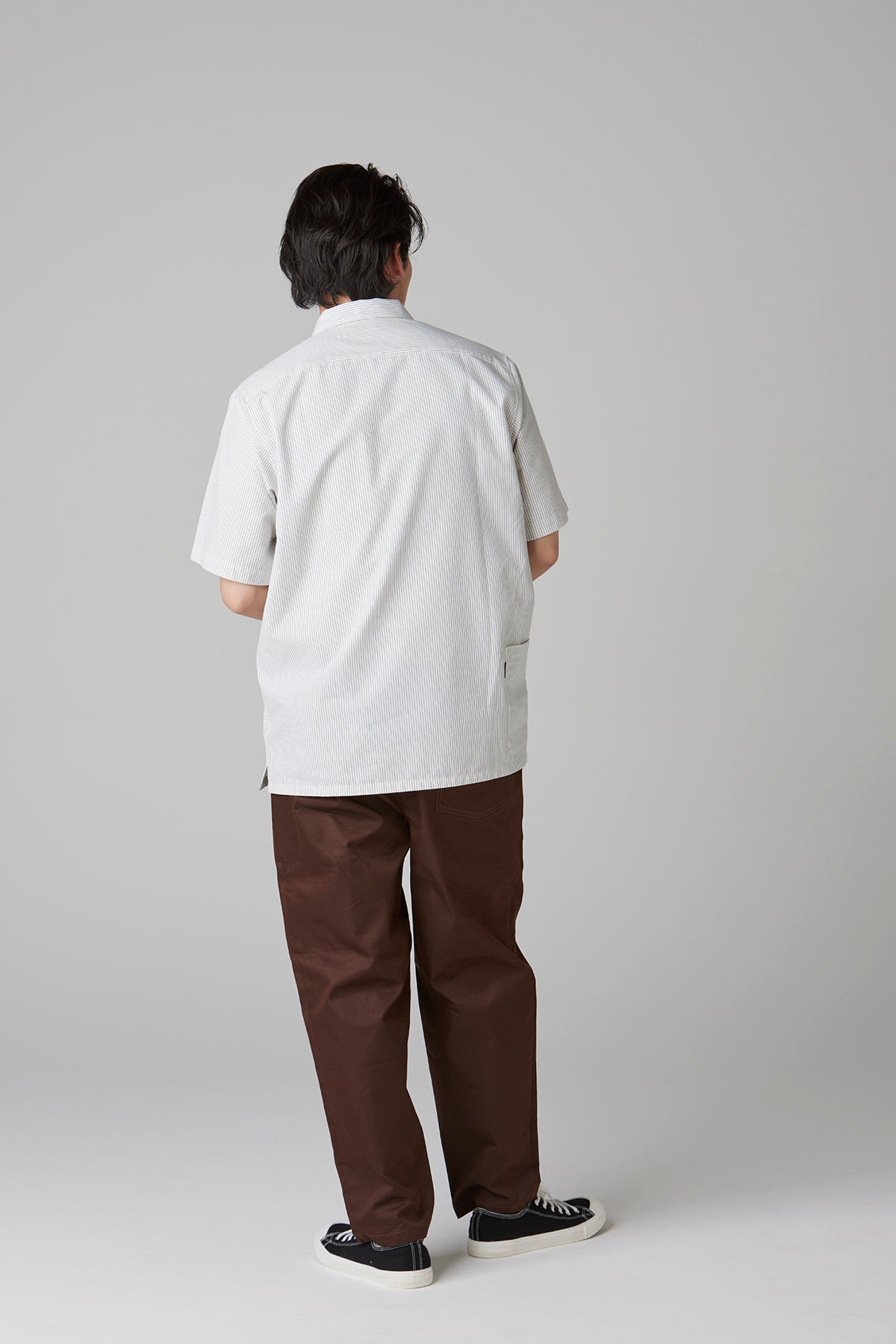 PULLOVER STRIPE WORK SHIRT S/S