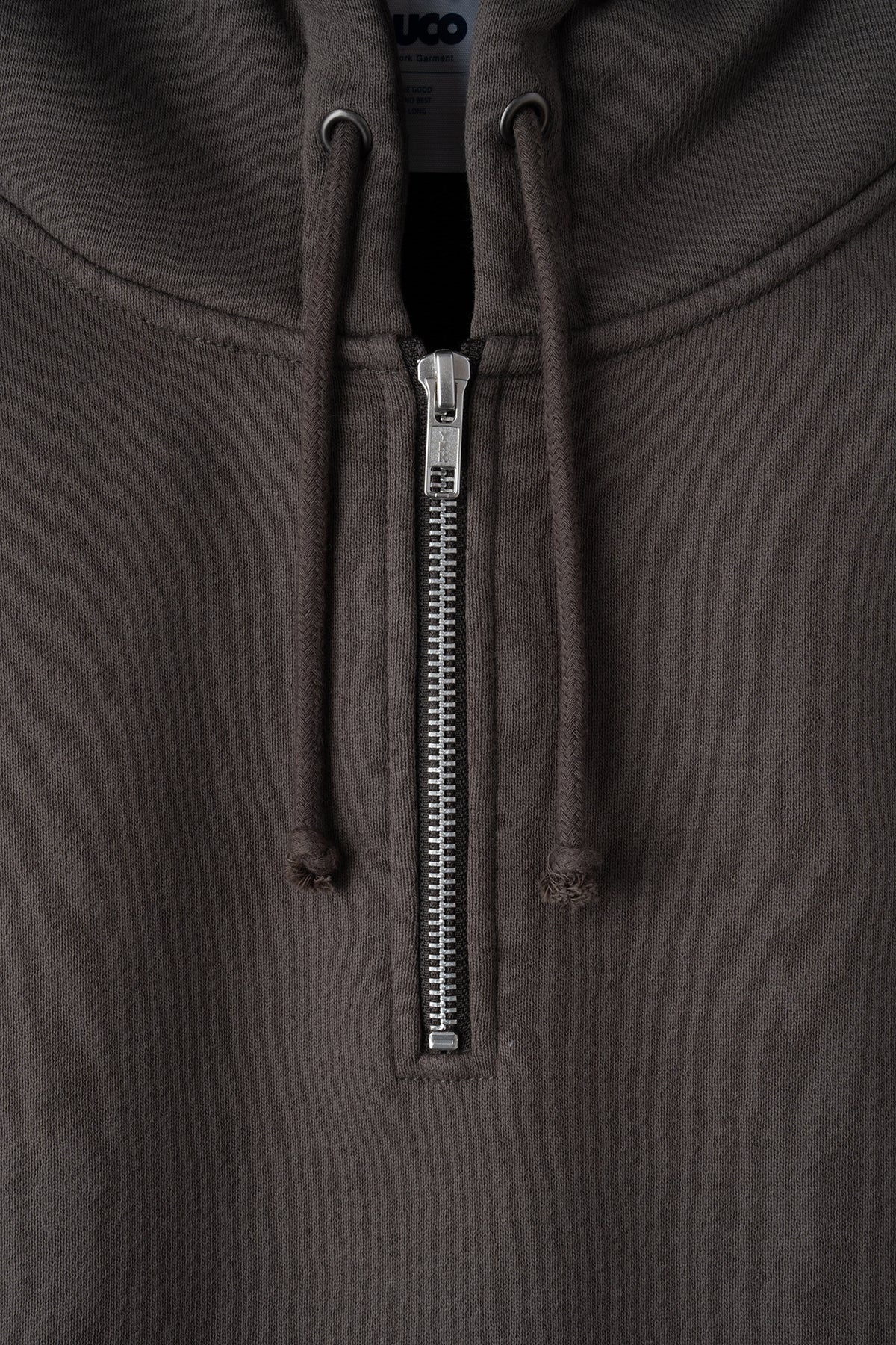 HEAVY PILE HALF ZIP SWEAT HOODIE