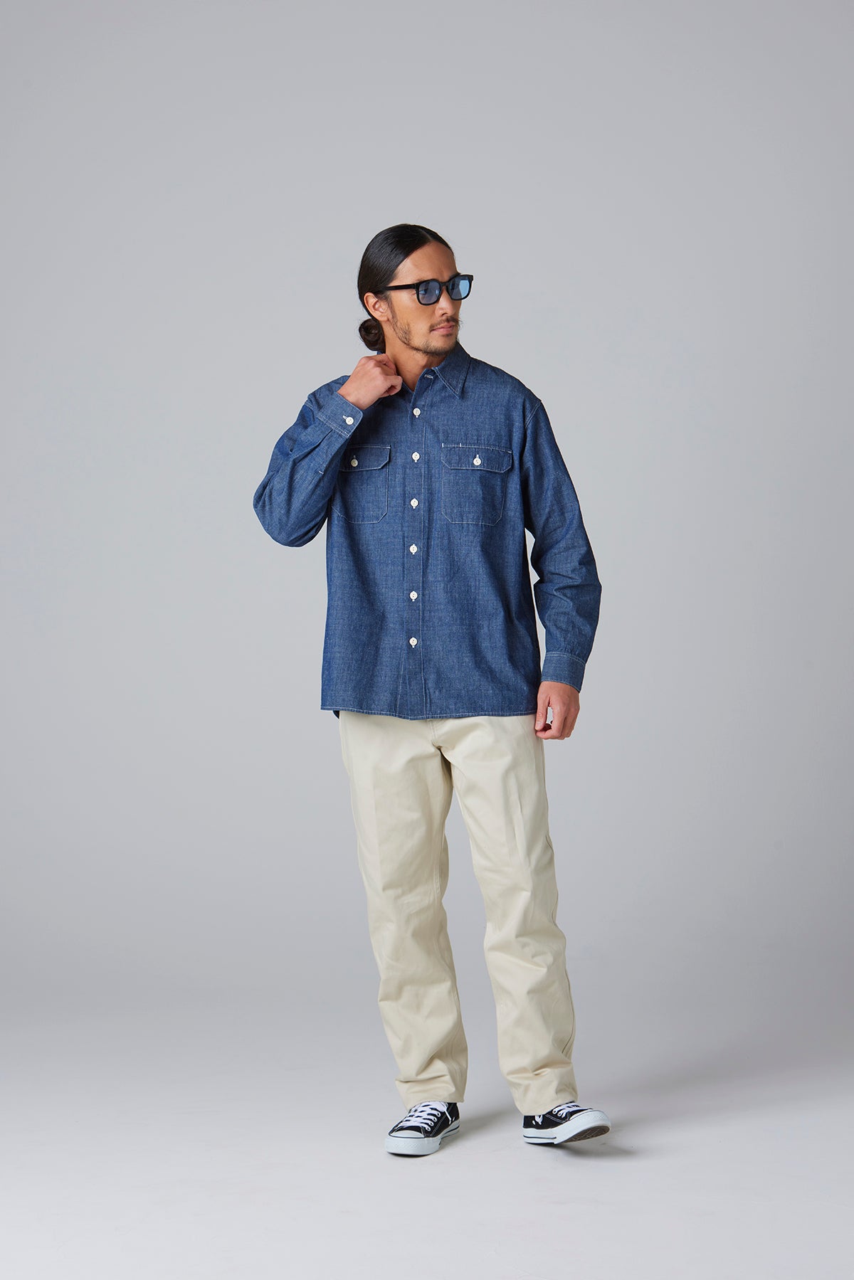 シャンブレーワークシャツ L/S