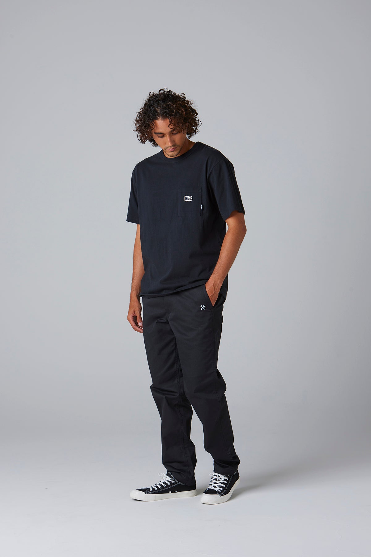 ドライコットン ポケットTシャツ -BLC-