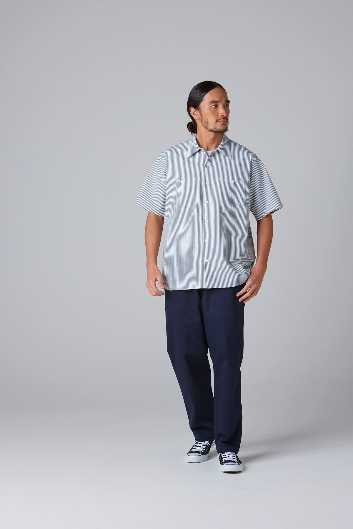 スタンダードワークシャツ S/S -Stripe-