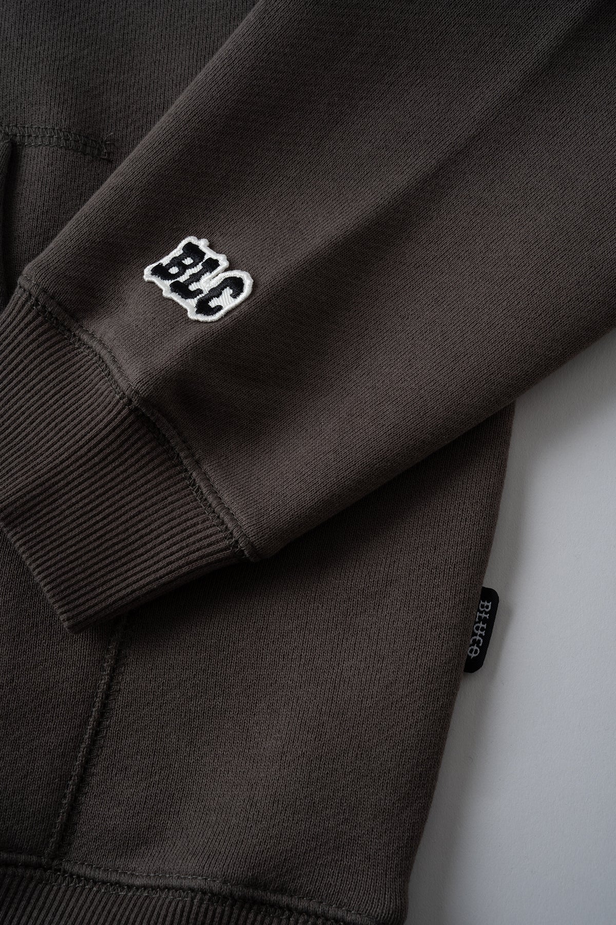 HEAVY PILE HALF ZIP SWEAT HOODIE