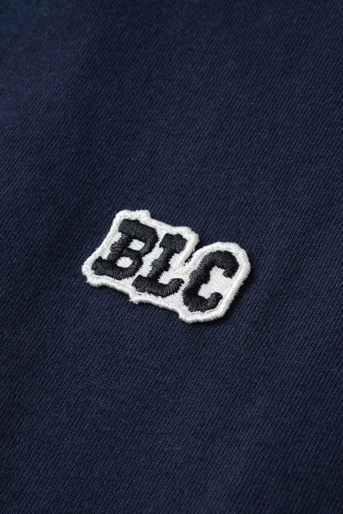 HEAVY DRY COTTON POLO NECK TEE -BLC-