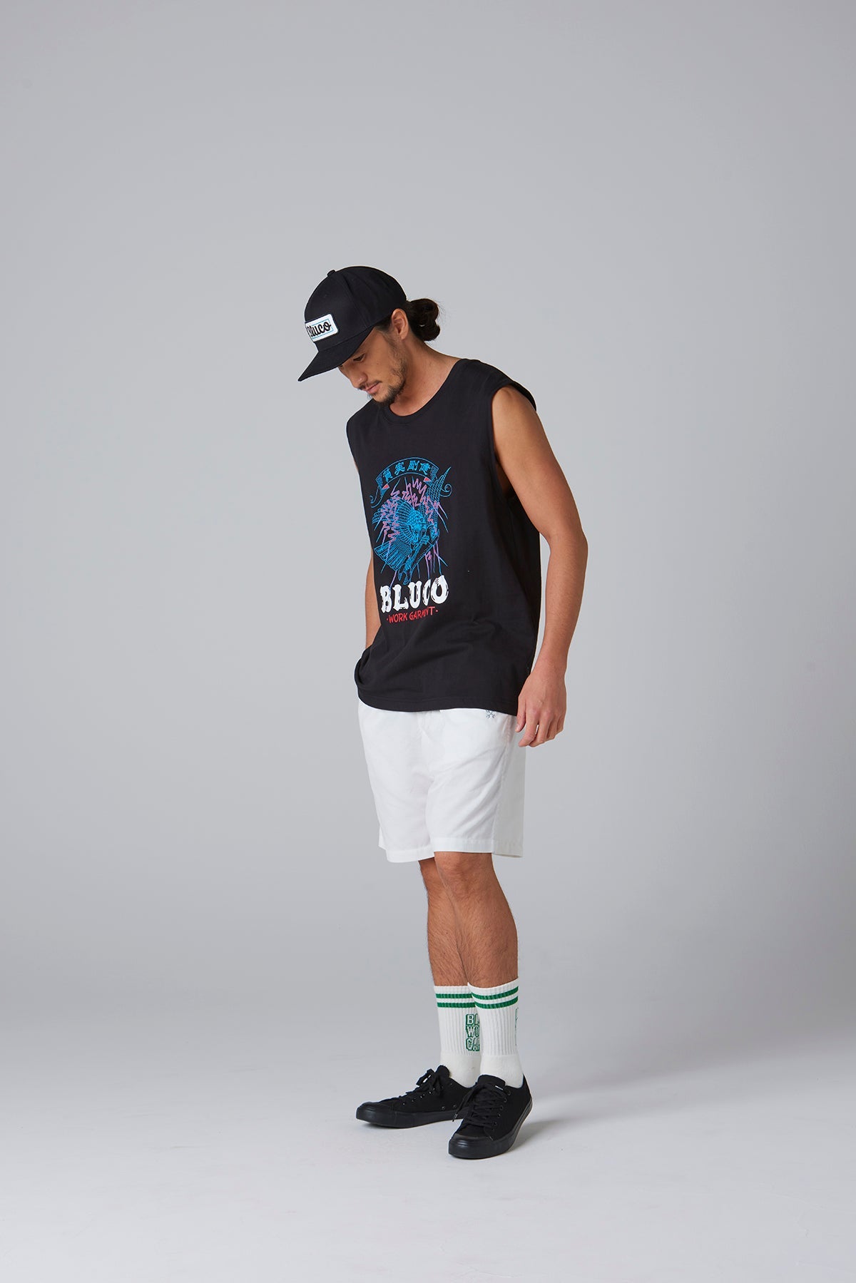 ノースリーブ プリントTシャツ -遊鷹-