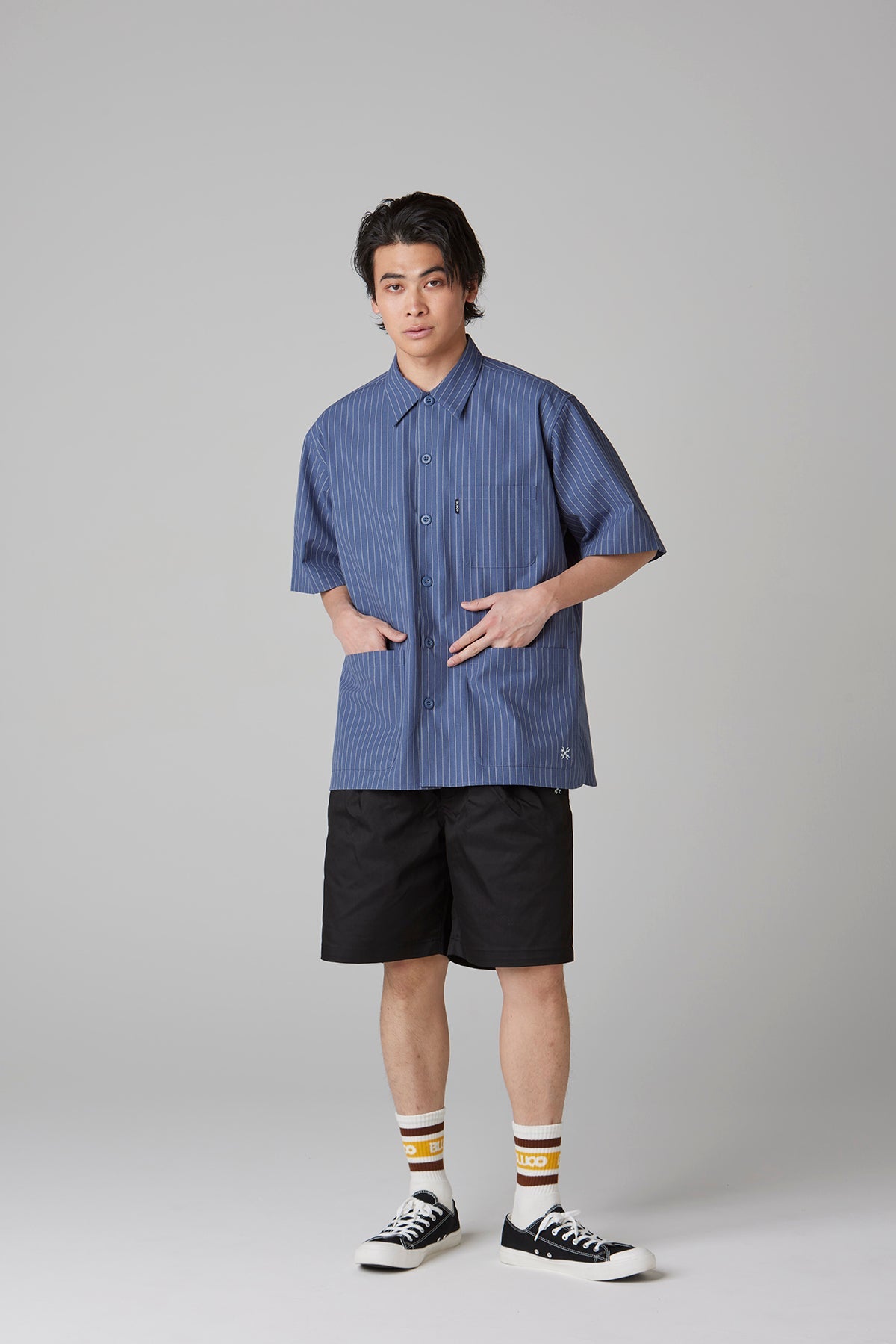 GARAGE STRIPE WORK SHIRT S/S