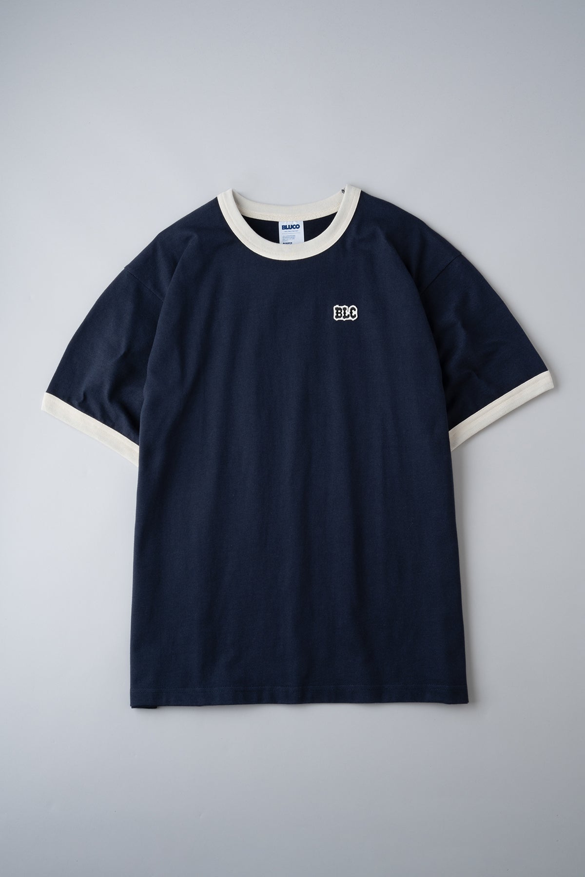 HEAVY DRY COTTON RINGER TEE -BLC-