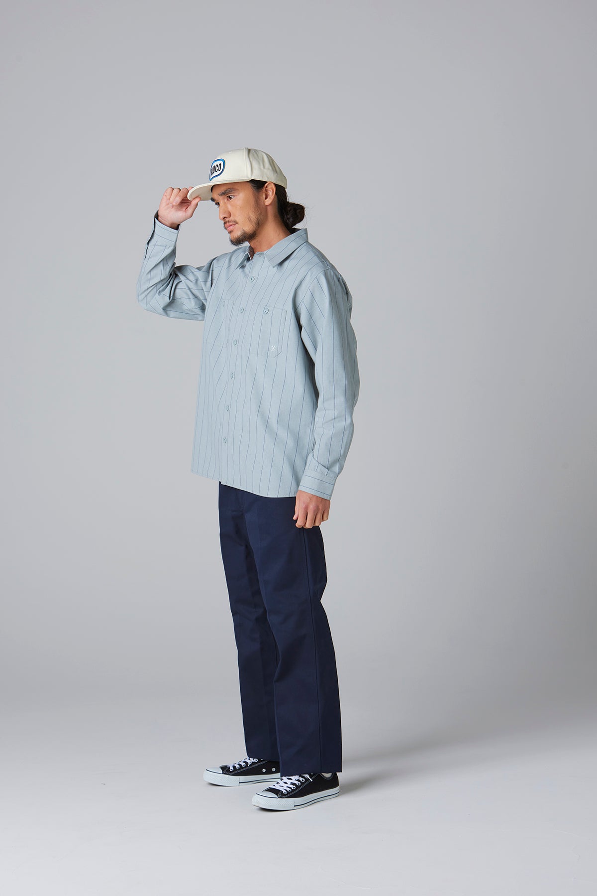 スタンダードワークシャツ L/S -Stripe-