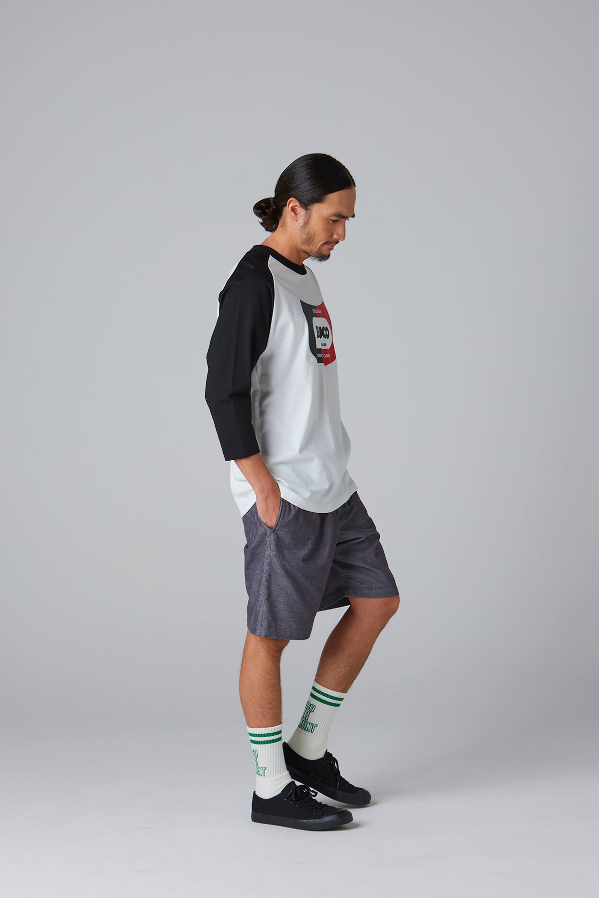 ドライコットン ラグラン3/4スリーブ Tシャツ -Champ-