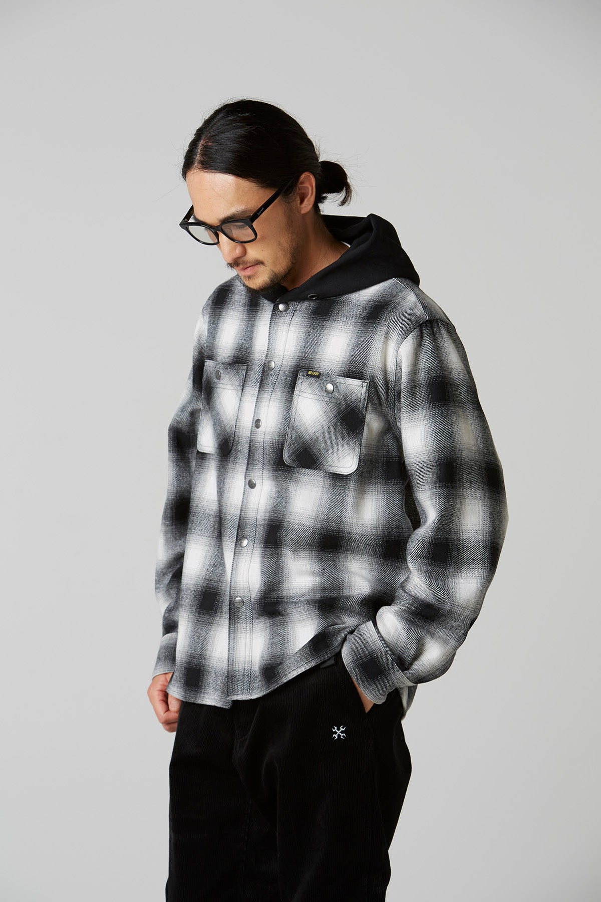 HOODED FLANNNEL SHIRT
