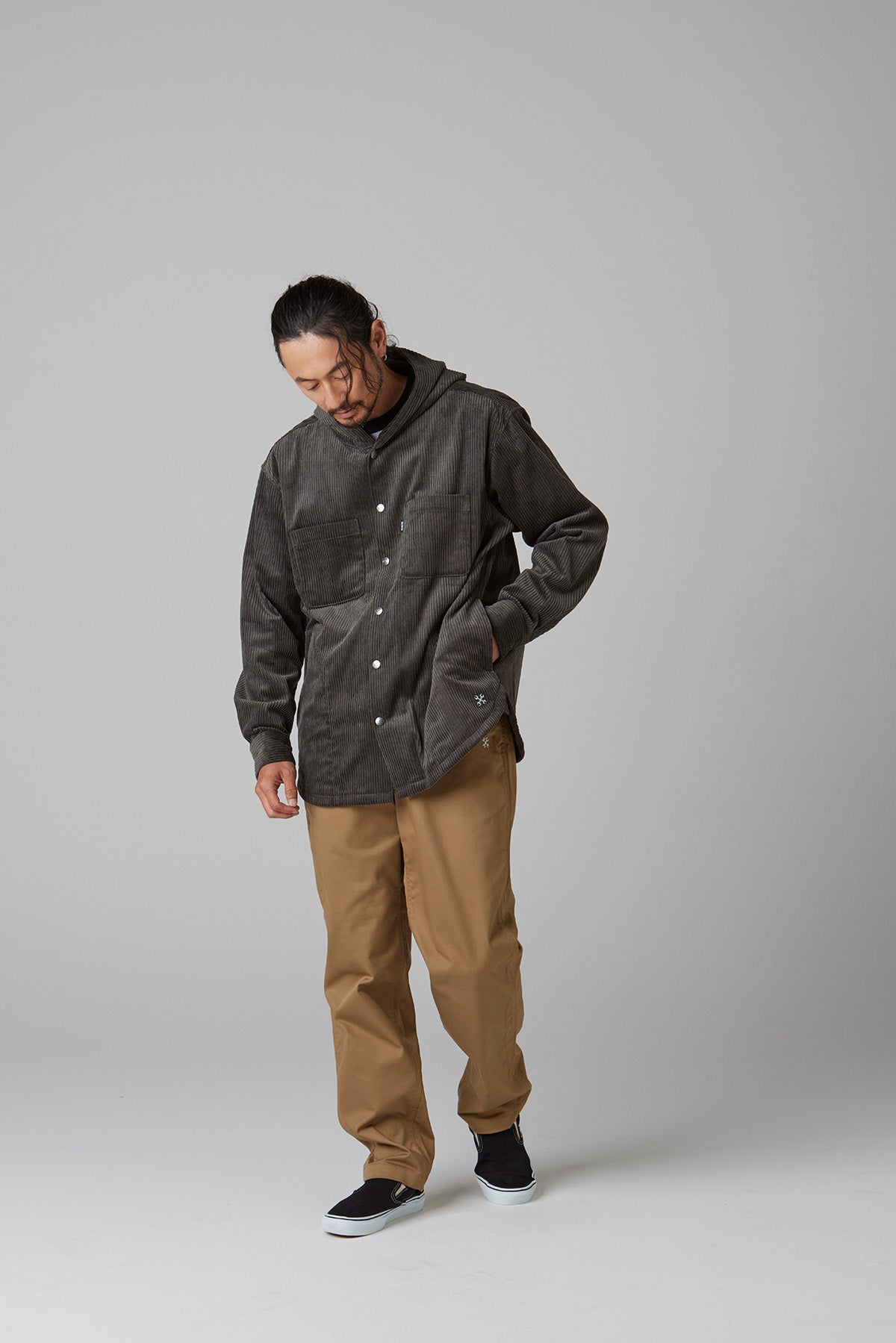 CORDUROY HOODED SHIRT