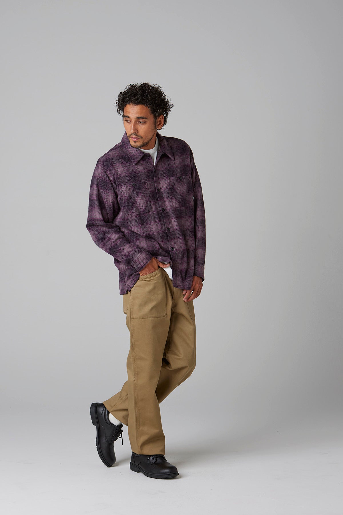 OMBRE CHECK FLANNEL SHIRT