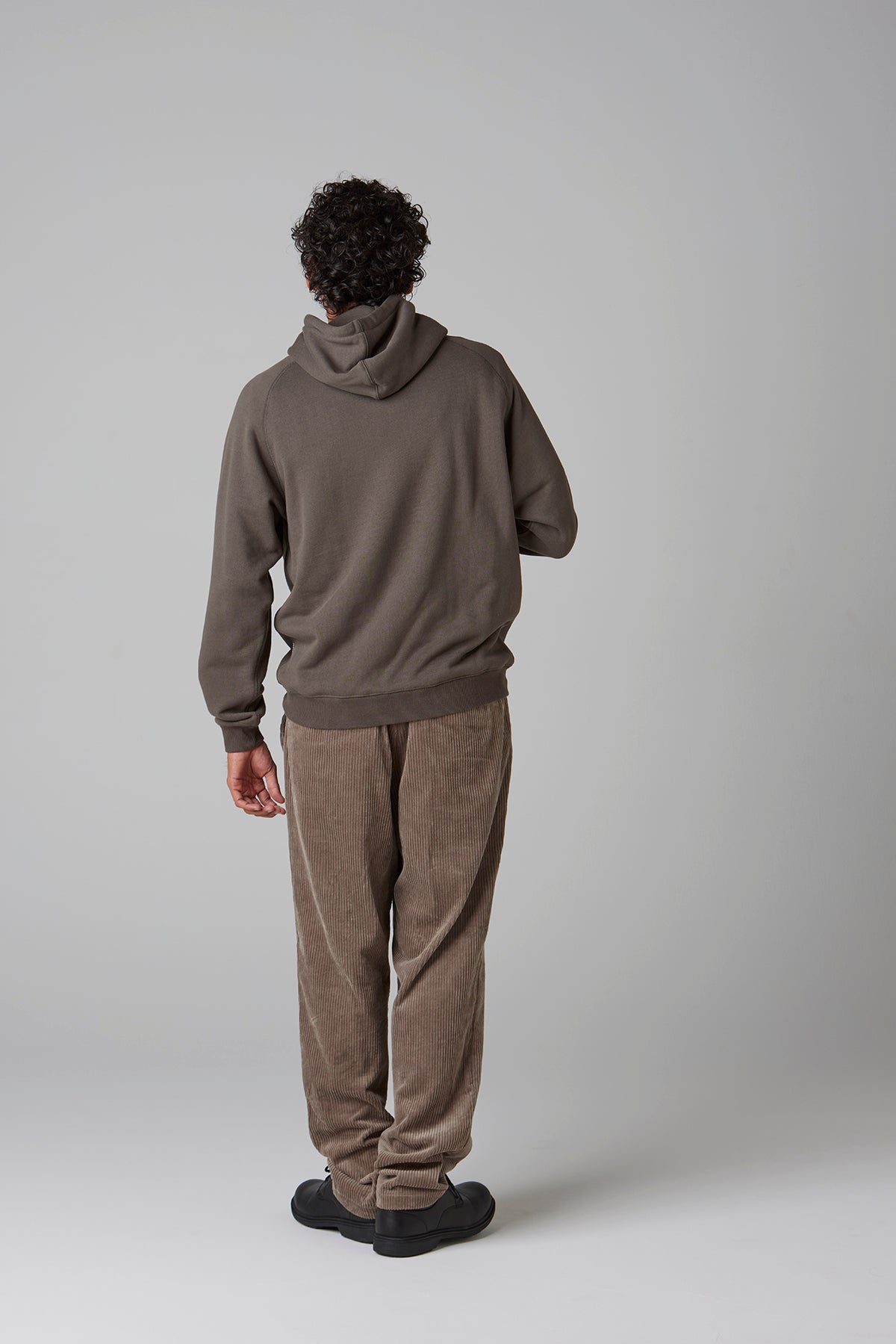 HEAVY PILE HALF ZIP SWEAT HOODIE