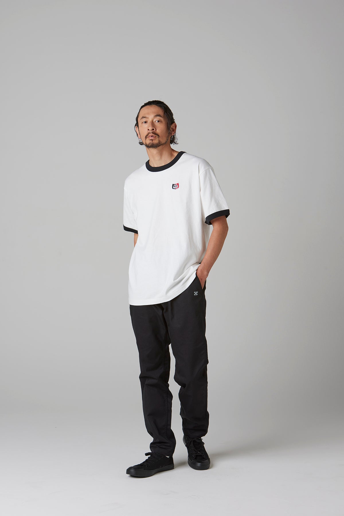 HEAVY DRY COTTON RINGER TEE -Champ-