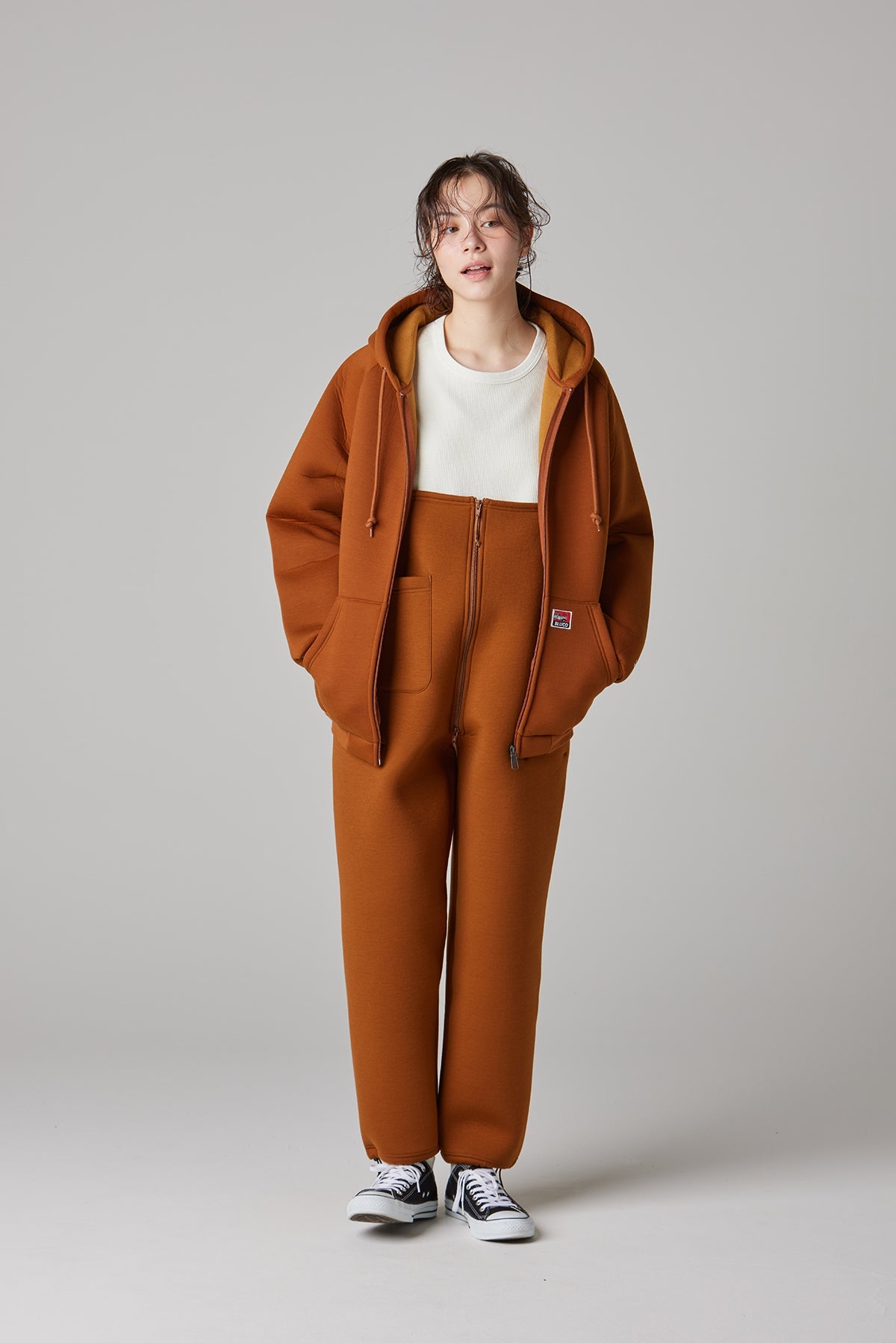 BONDING KNIT ZIP HOODIE