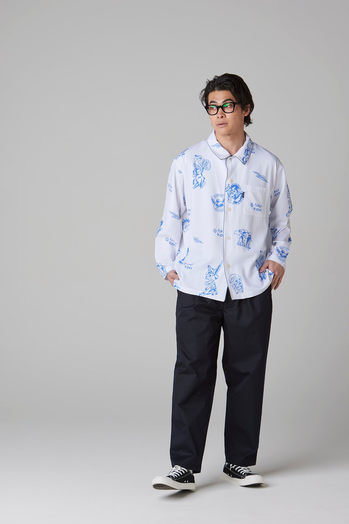 POOLSIDE SHIRT L/S -Tattoo-