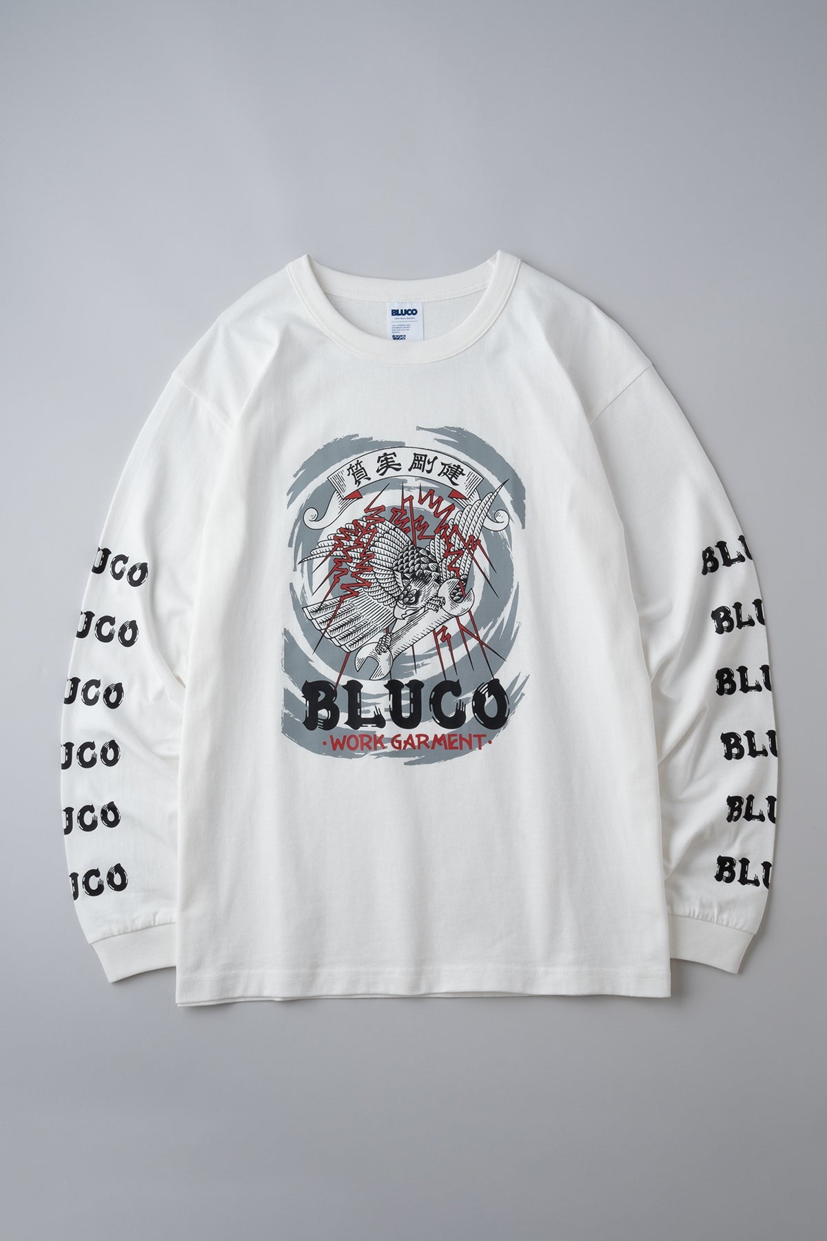 HEAVY DRY COTTON PRINT L/S TEE -Artwork by 遊鷹-