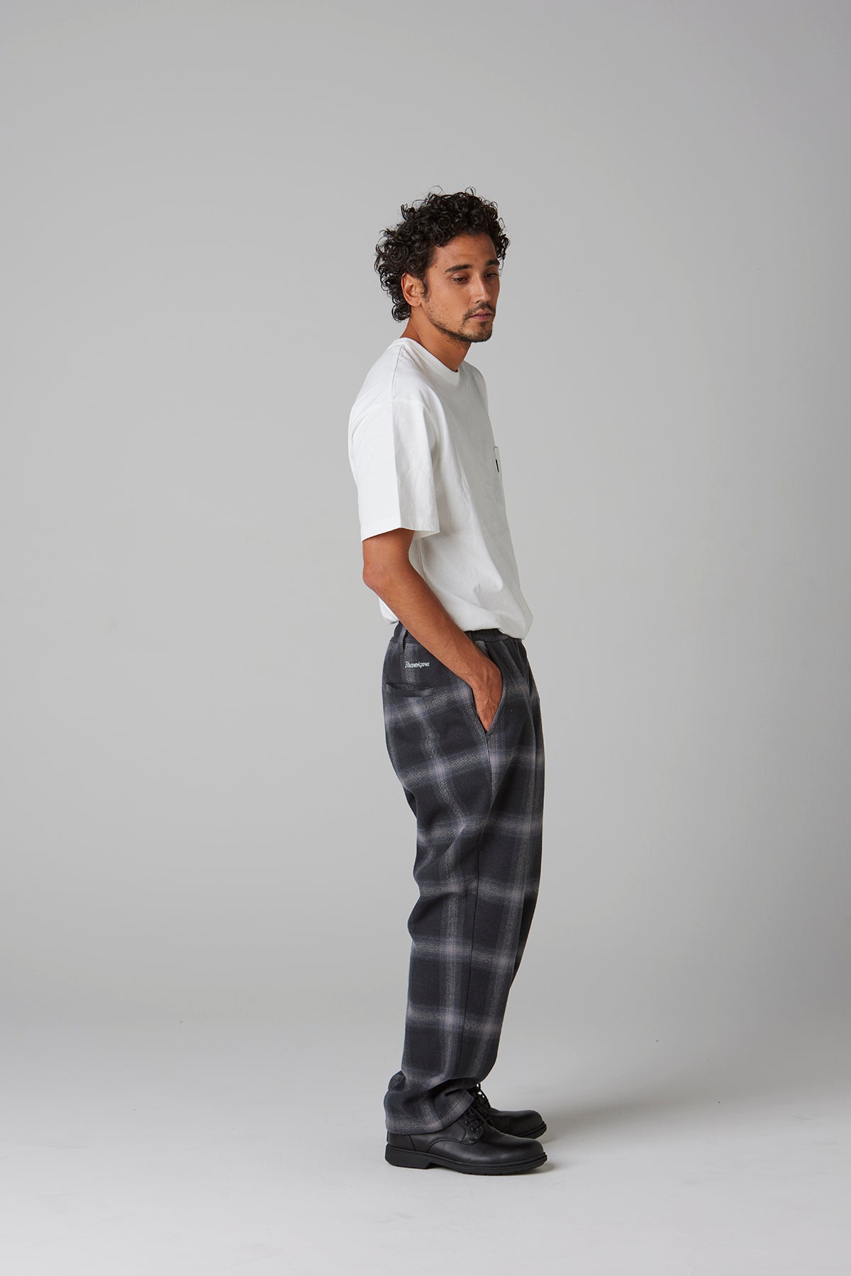 OMBRE CHECK WARM EASY PANTS