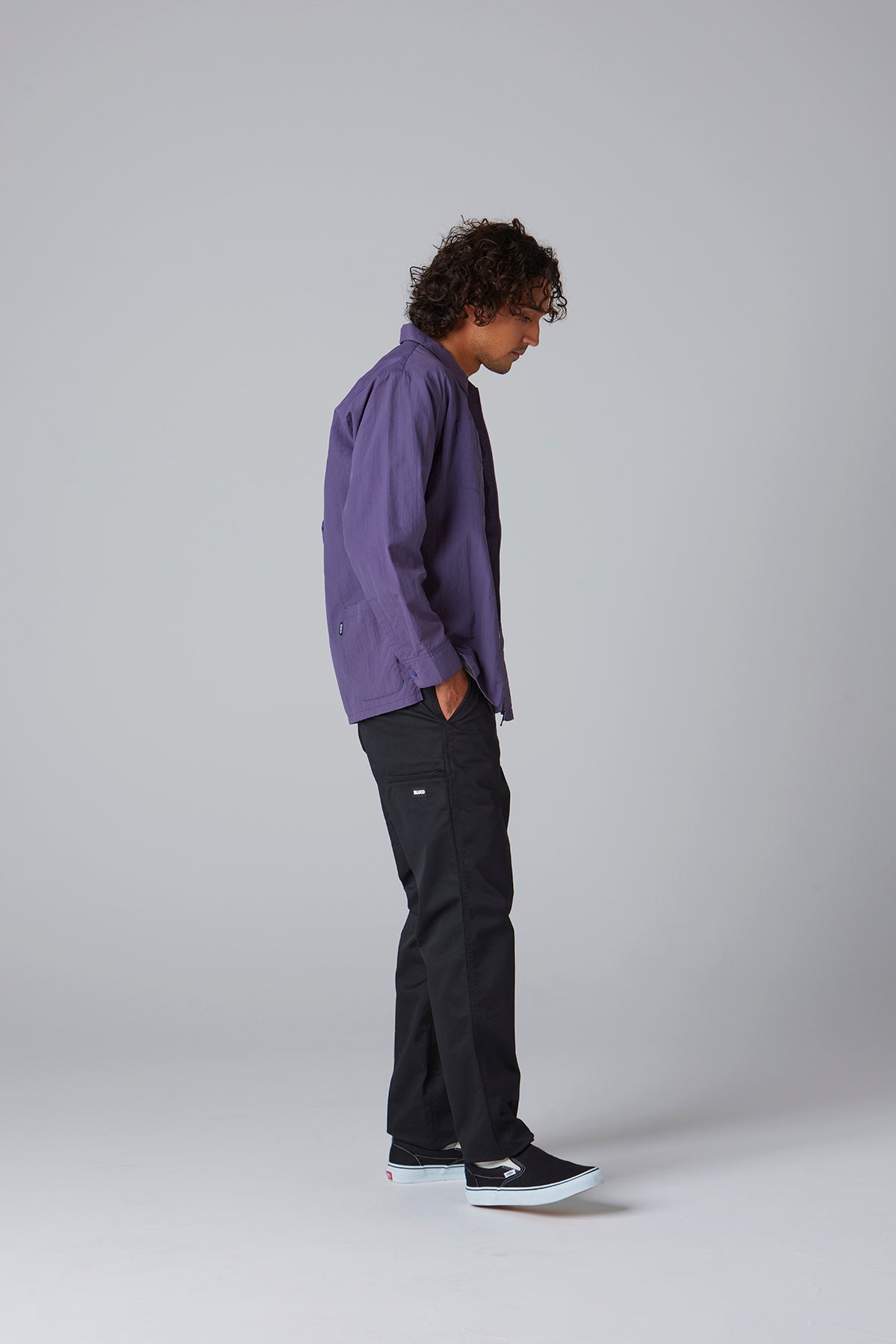 ナイロンフルジップシャツ