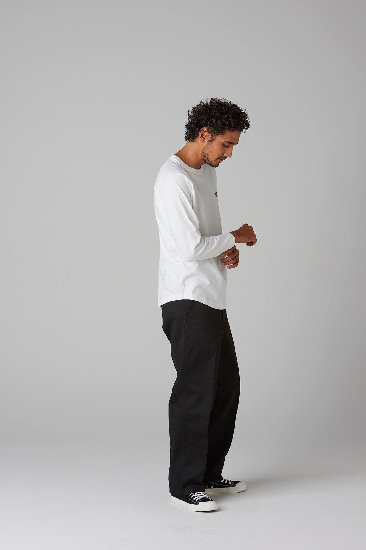 HEAVY DRY COTTON RAGLAN L/S TEE -Champ-