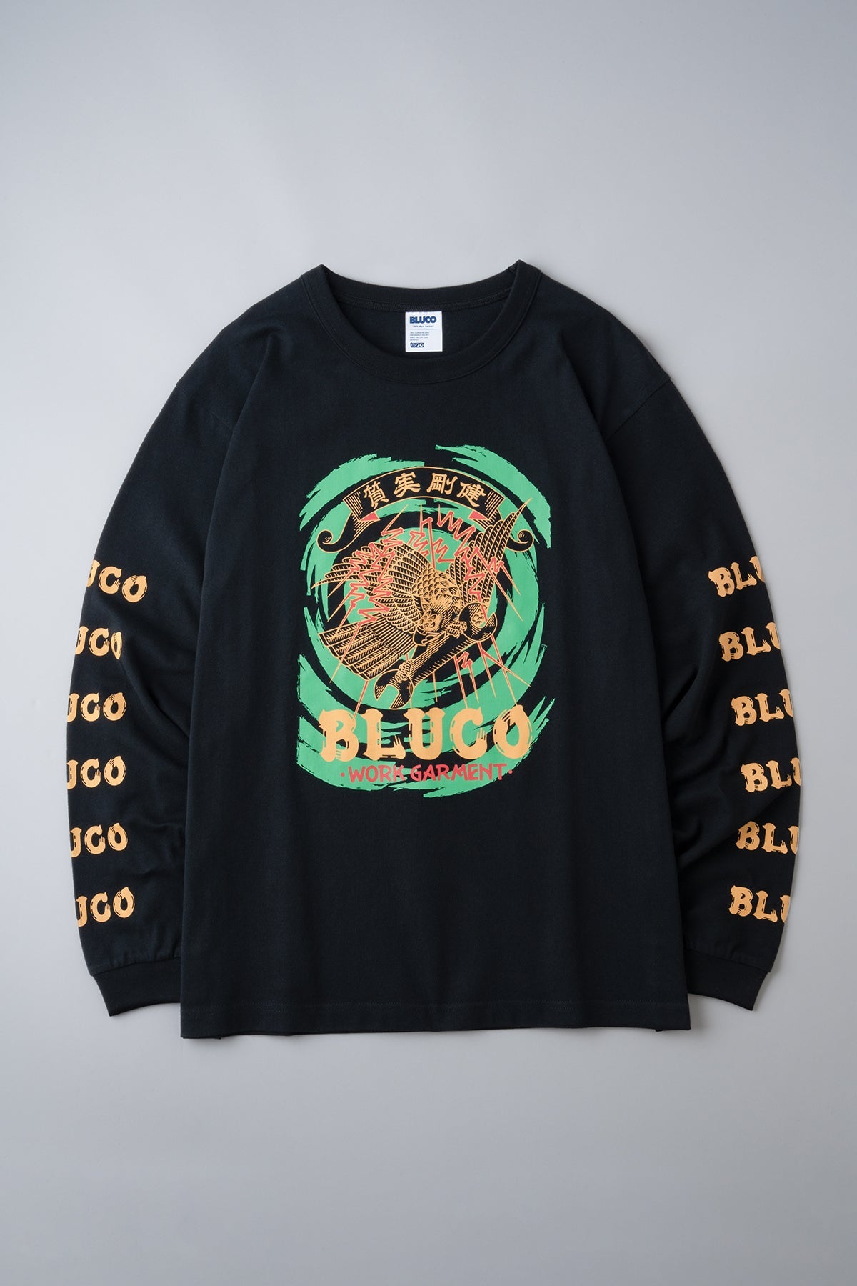 HEAVY DRY COTTON PRINT L/S TEE -Artwork by 遊鷹-