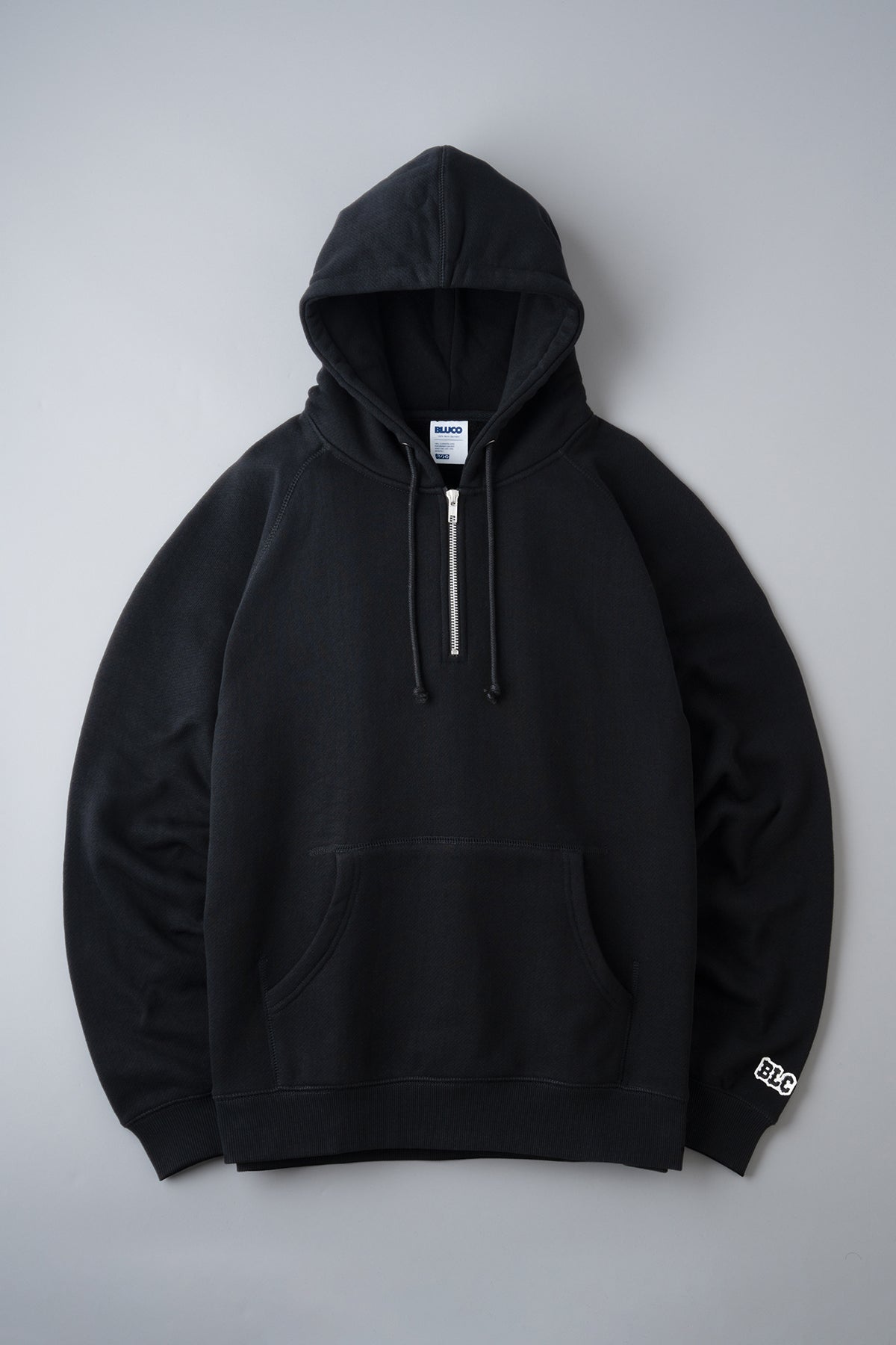 HEAVY PILE HALF ZIP SWEAT HOODIE