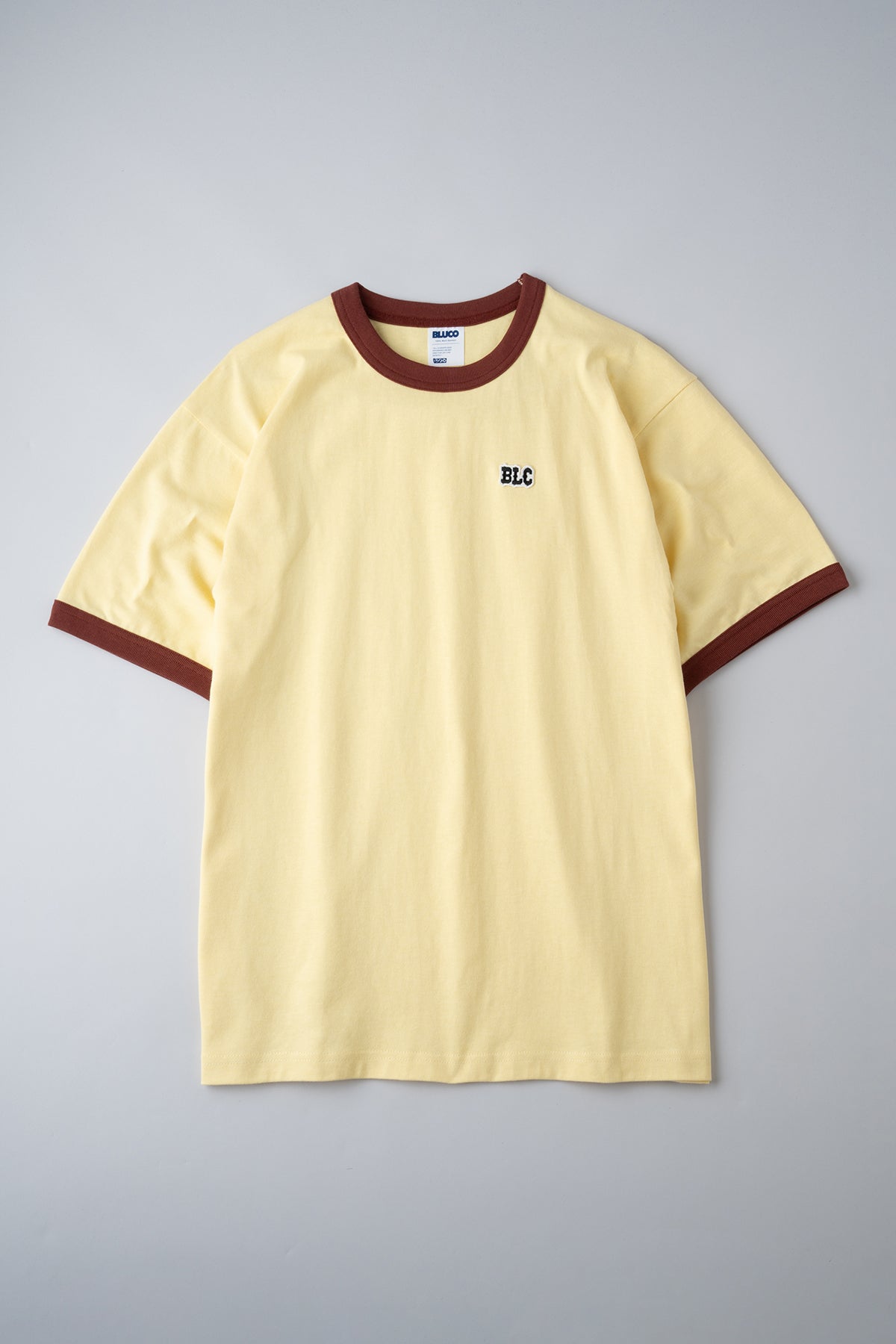 HEAVY DRY COTTON RINGER TEE -BLC-
