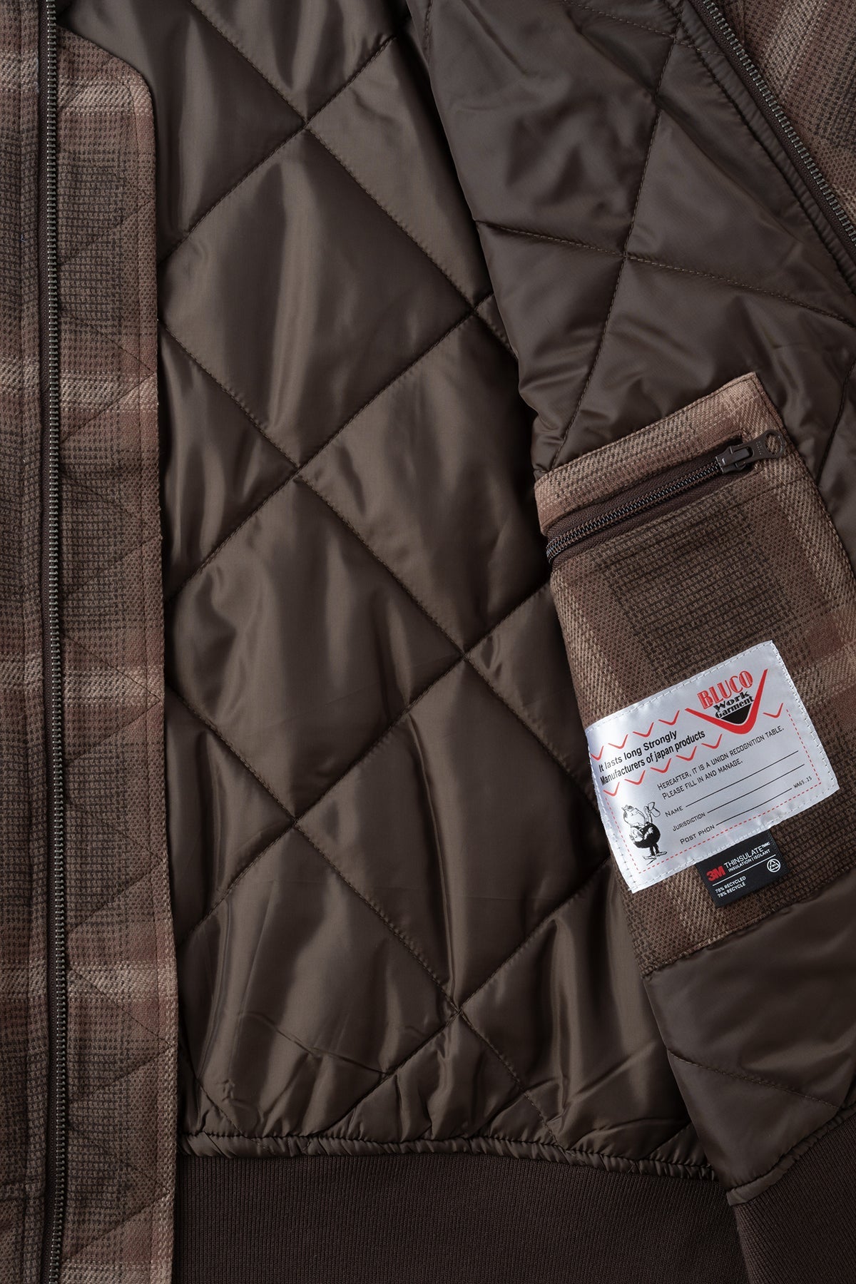 OMBRE CHECK BOMBER JACKET