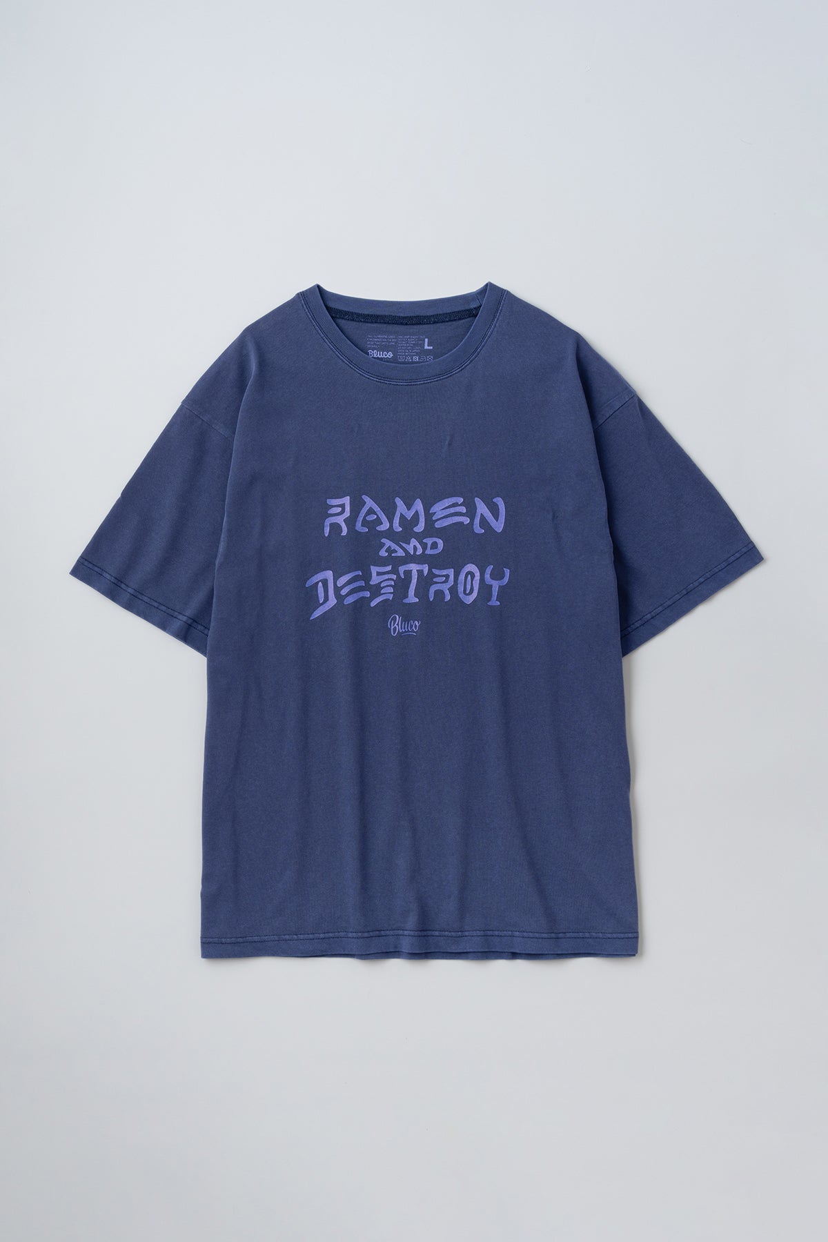 (RAMEN&DESTROY×BLUCO) ピグメントオーバーTシャツ
