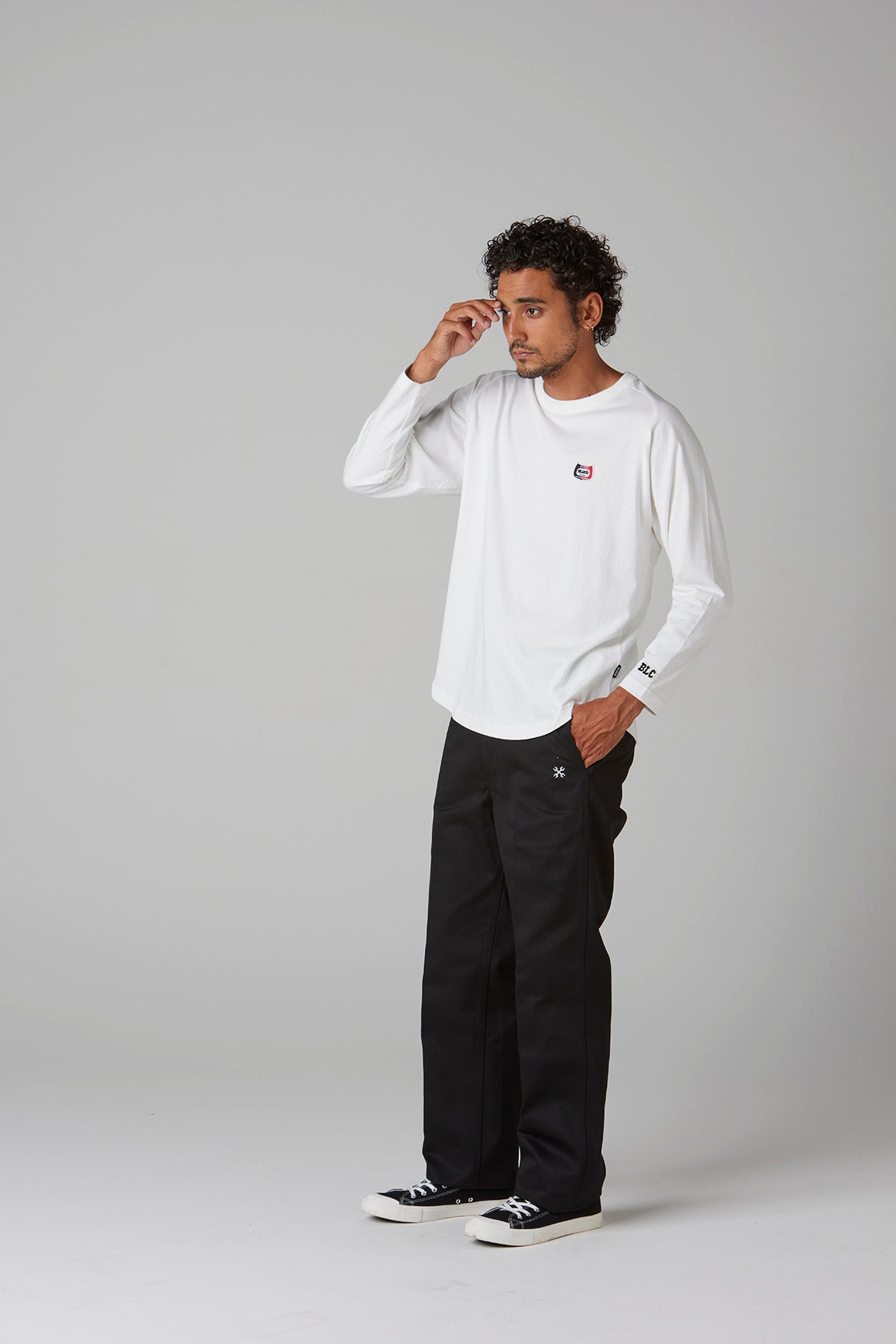 HEAVY DRY COTTON RAGLAN L/S TEE -Champ-