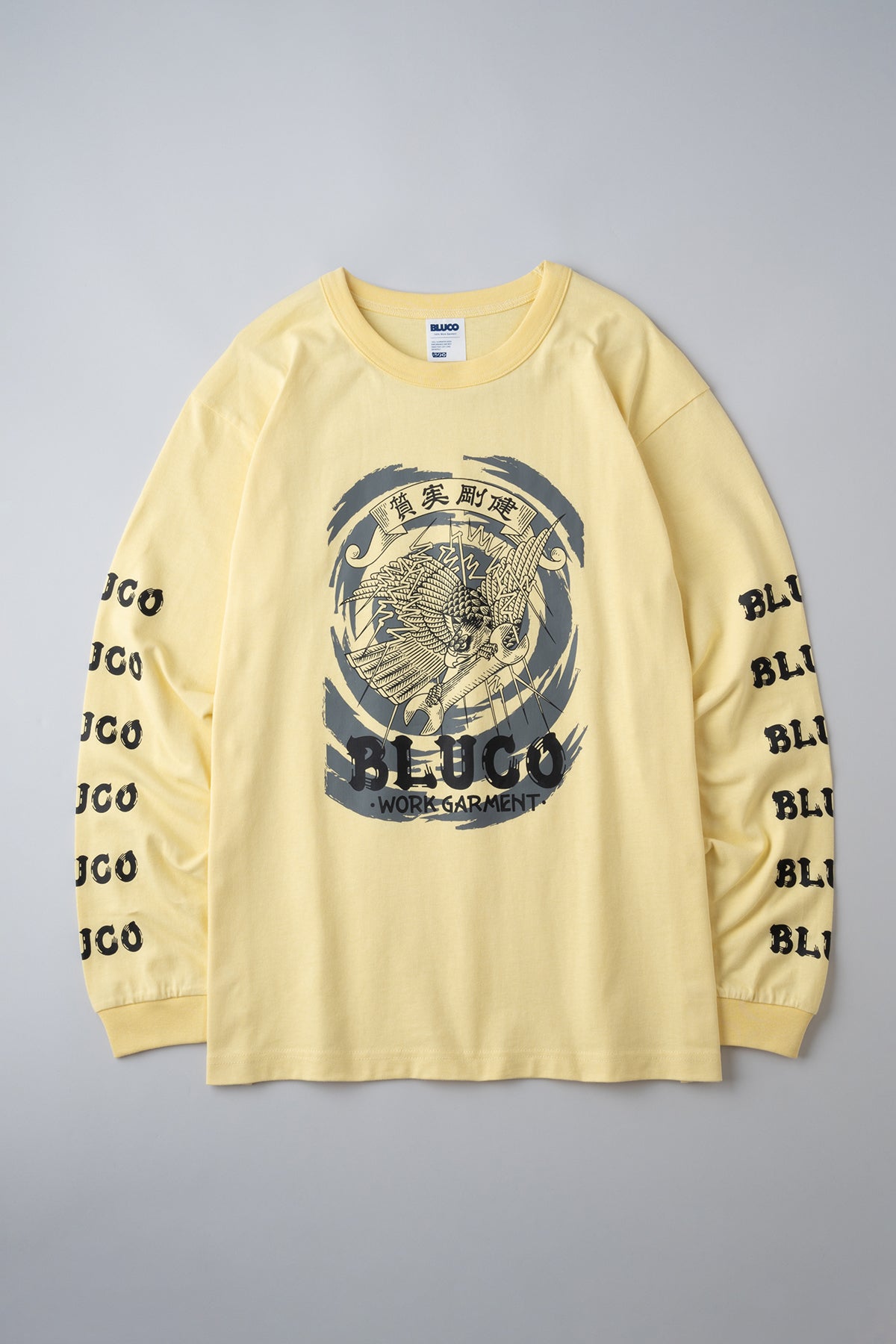 HEAVY DRY COTTON PRINT L/S TEE -Artwork by 遊鷹-