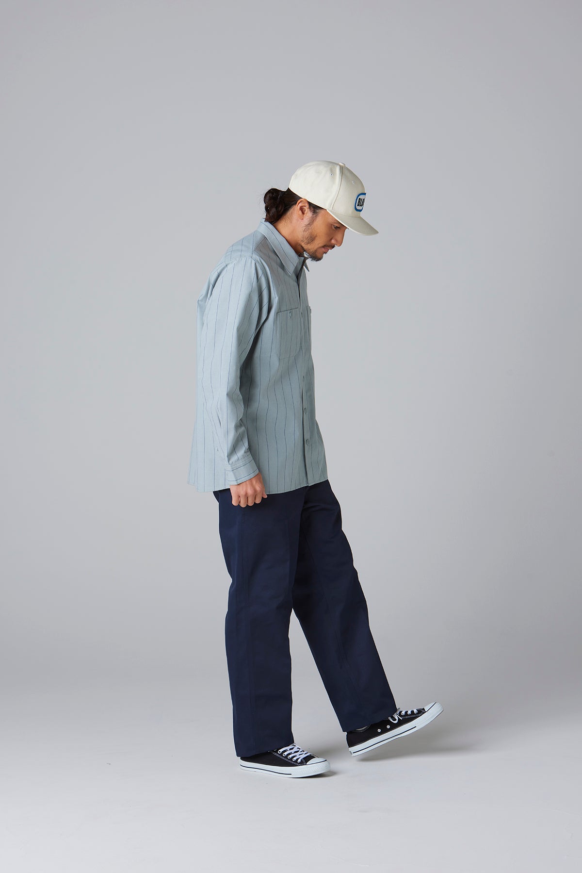 スタンダードワークシャツ L/S -Stripe-